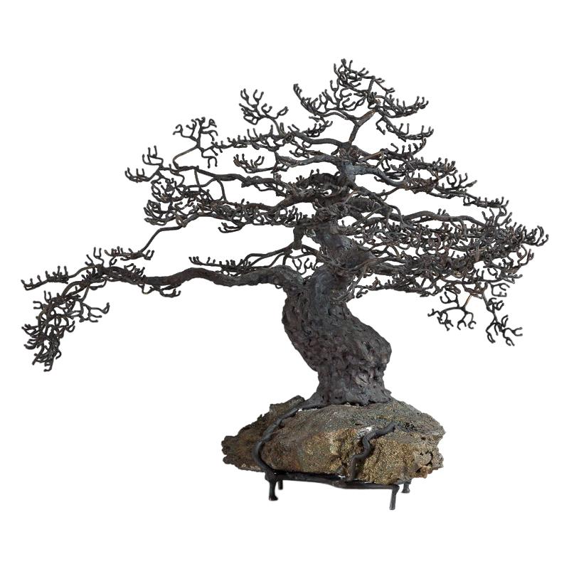 Bronze Sculpture of a Bonsai Oak Tree