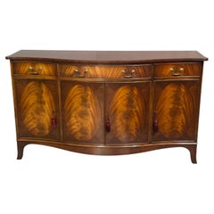 Superb Serpentine Mahogany Sideboard