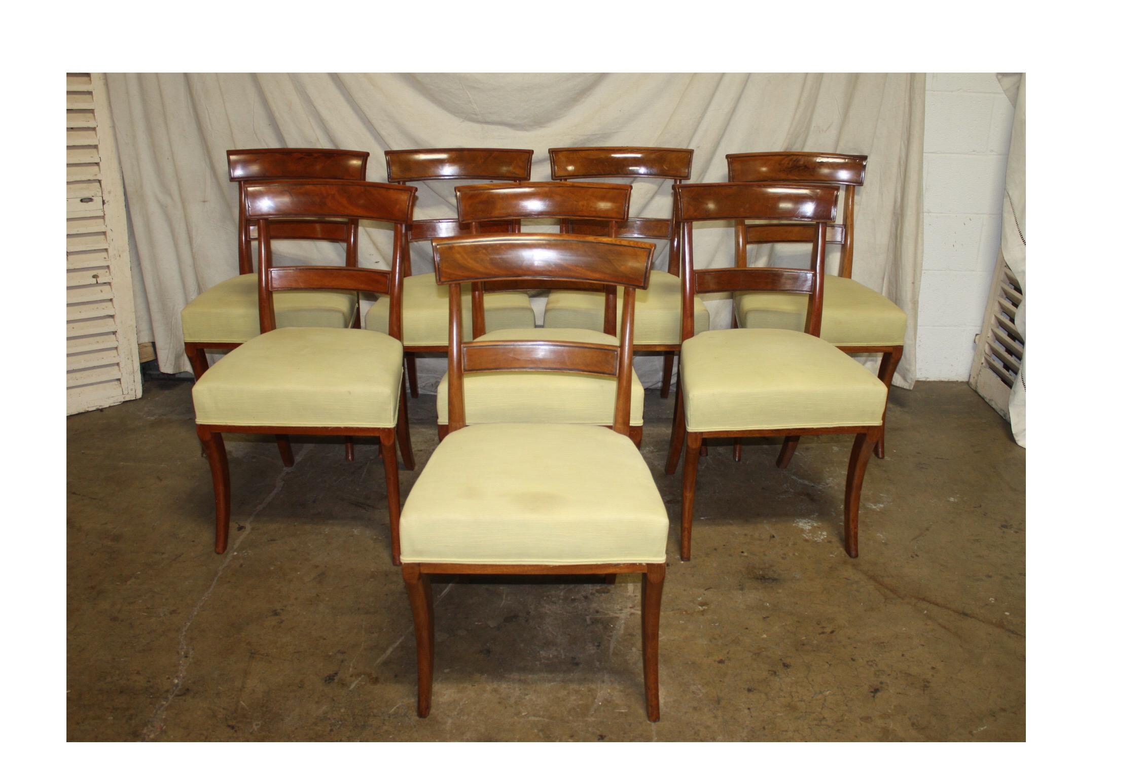 Louis Philippe Superb Set of 8 French Dining Chairs, Louis-Philippe Period
