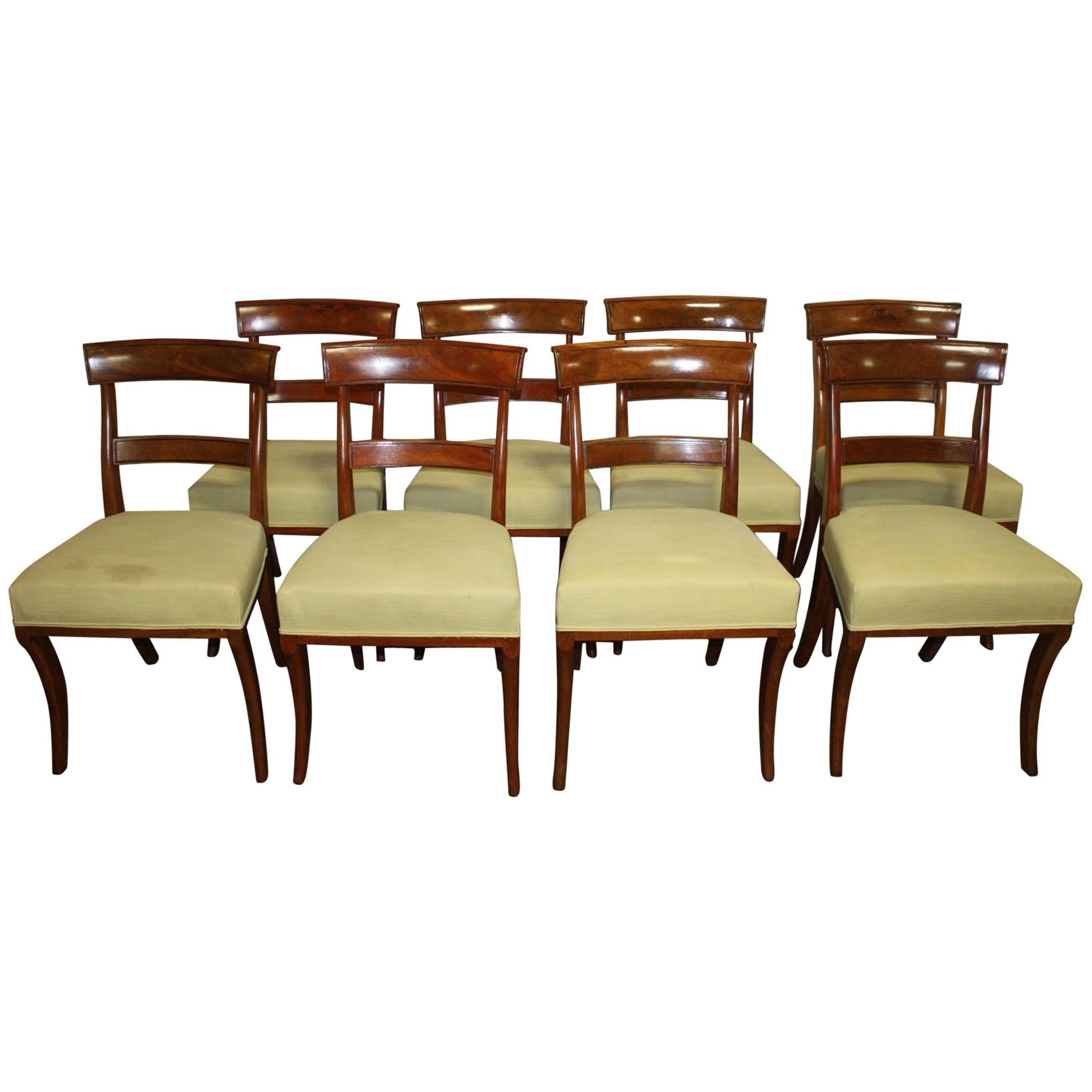 Superb Set of 8 French Dining Chairs, Louis-Philippe Period