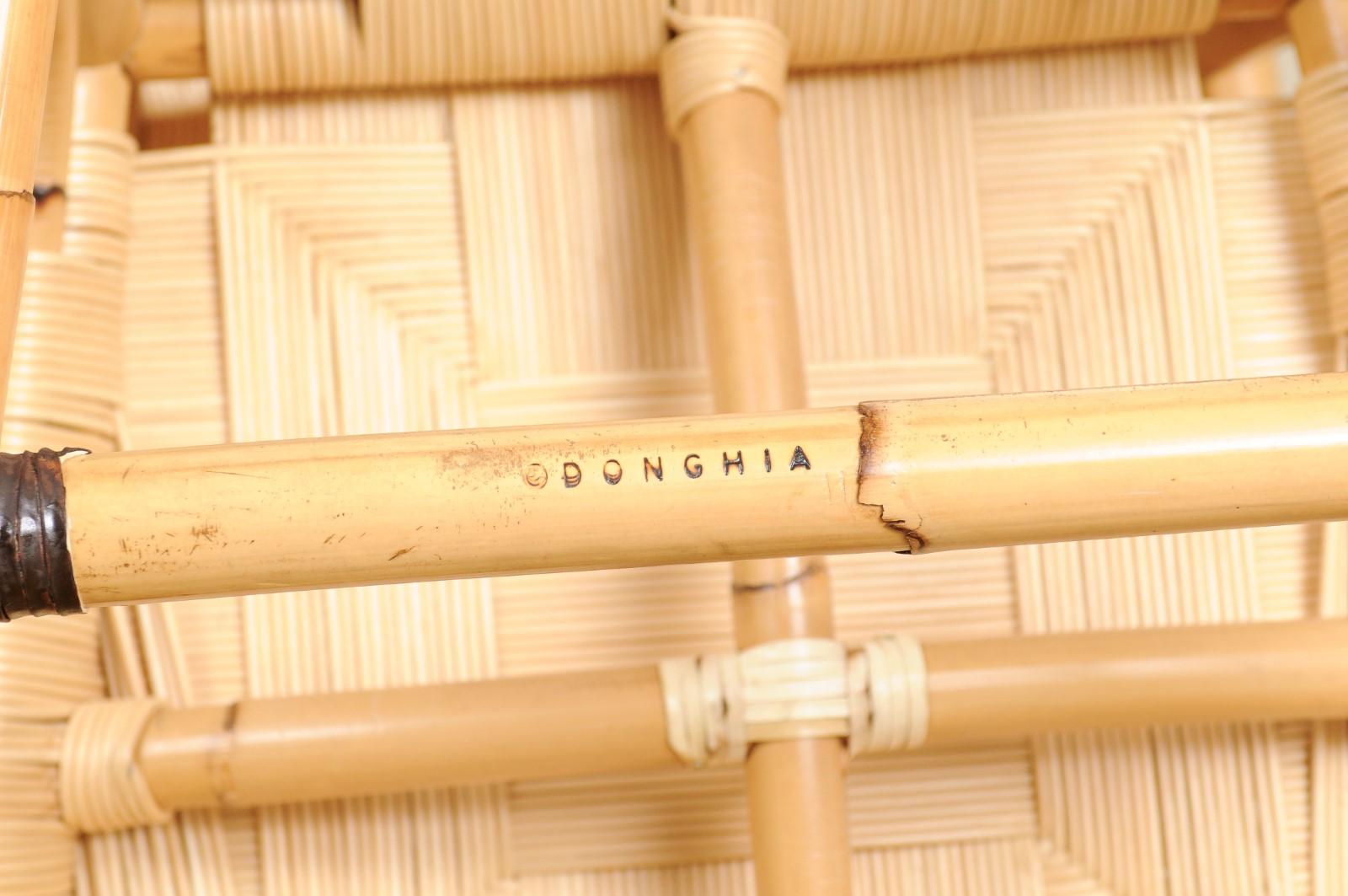 Superbo set di 8 sedie in canna di rattan vintage di John Hutton per Donghia in vendita 12