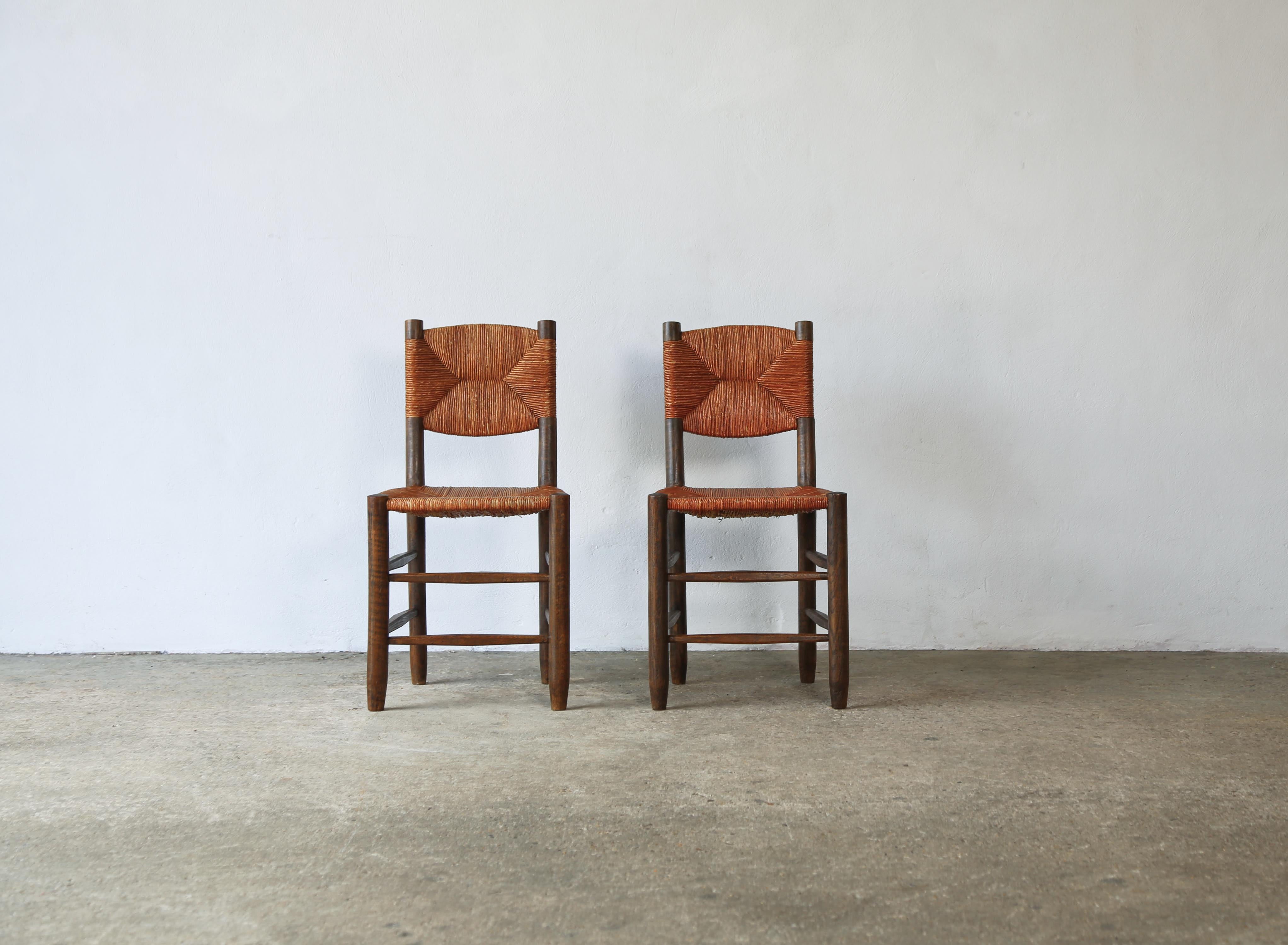 Superbo set di sedie Bauche modello 19 di Charlotte Perriand, Francia, anni '50 in vendita 6
