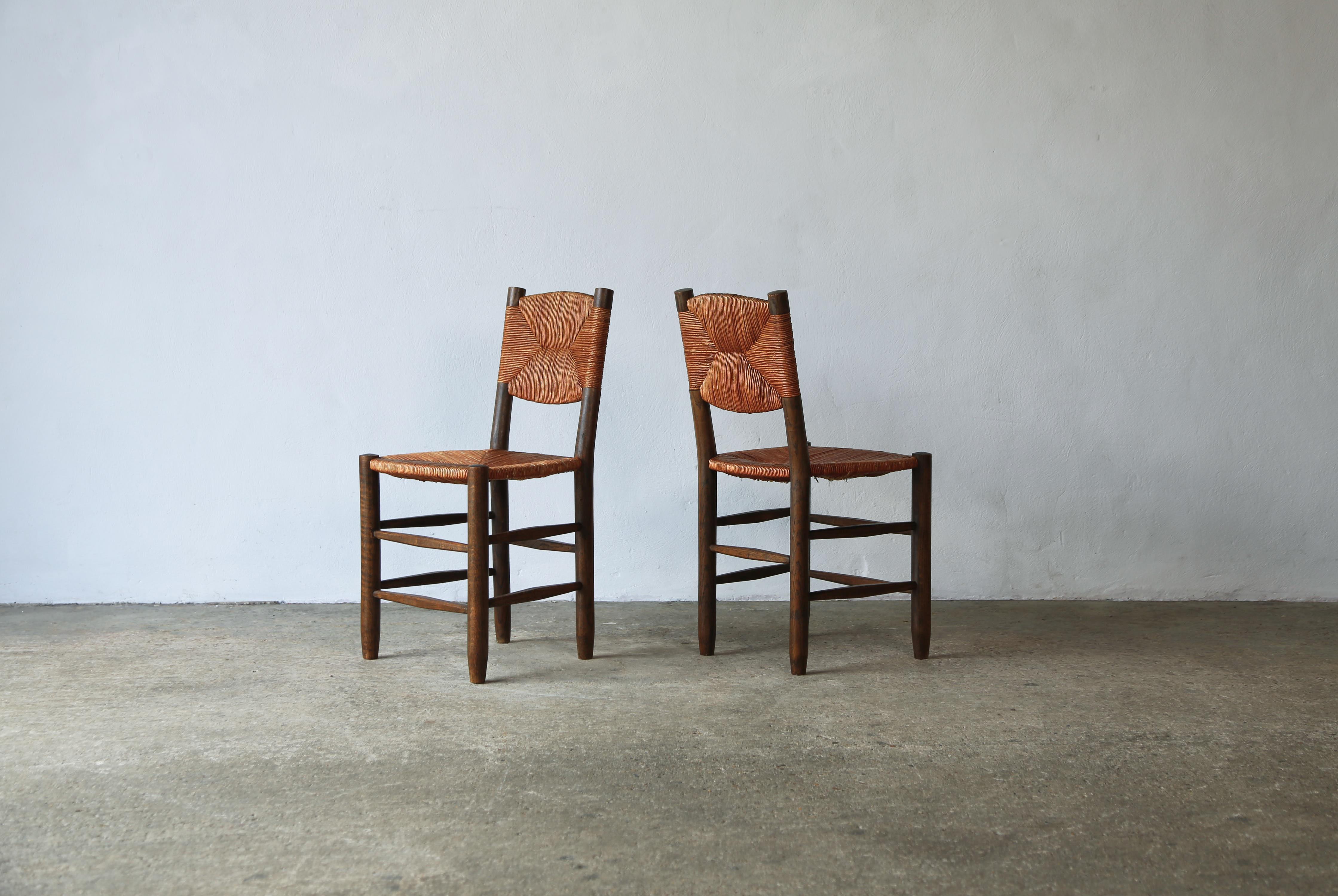 Superbo set di sedie Bauche modello 19 di Charlotte Perriand, Francia, anni '50 in vendita 9