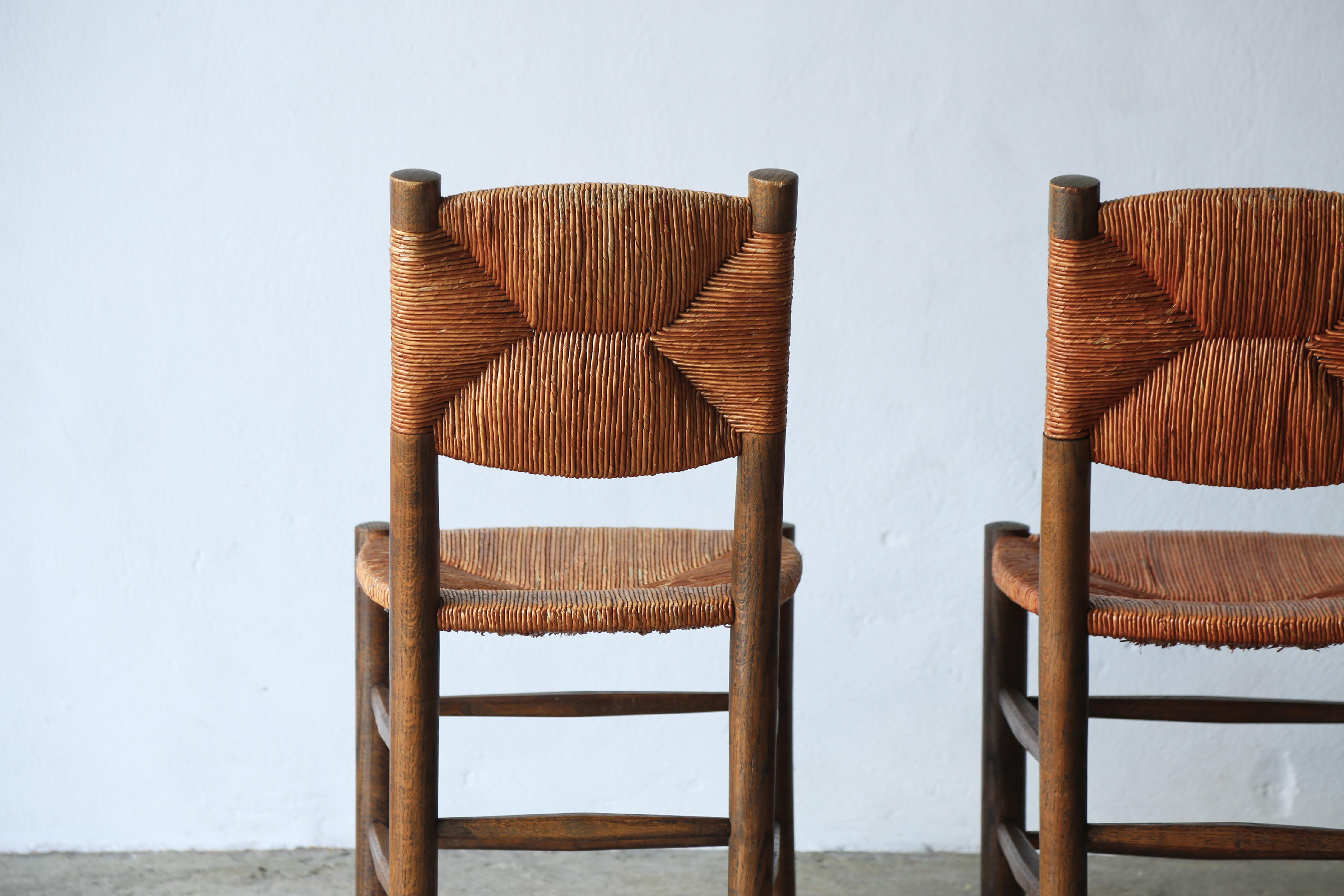 Superbo set di sedie Bauche modello 19 di Charlotte Perriand, Francia, anni '50 in vendita 10