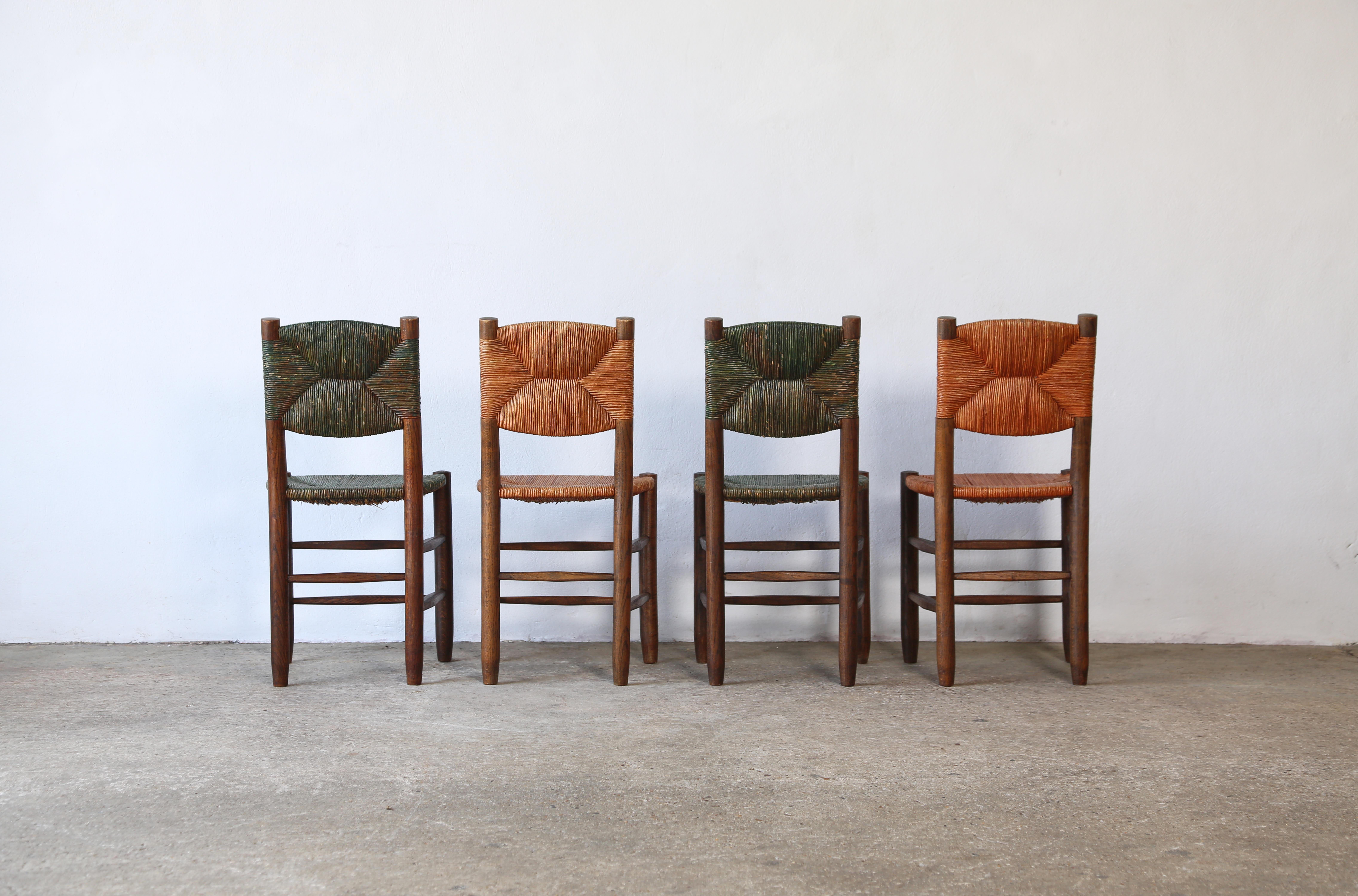 Francese Superbo set di sedie Bauche modello 19 di Charlotte Perriand, Francia, anni '50 in vendita