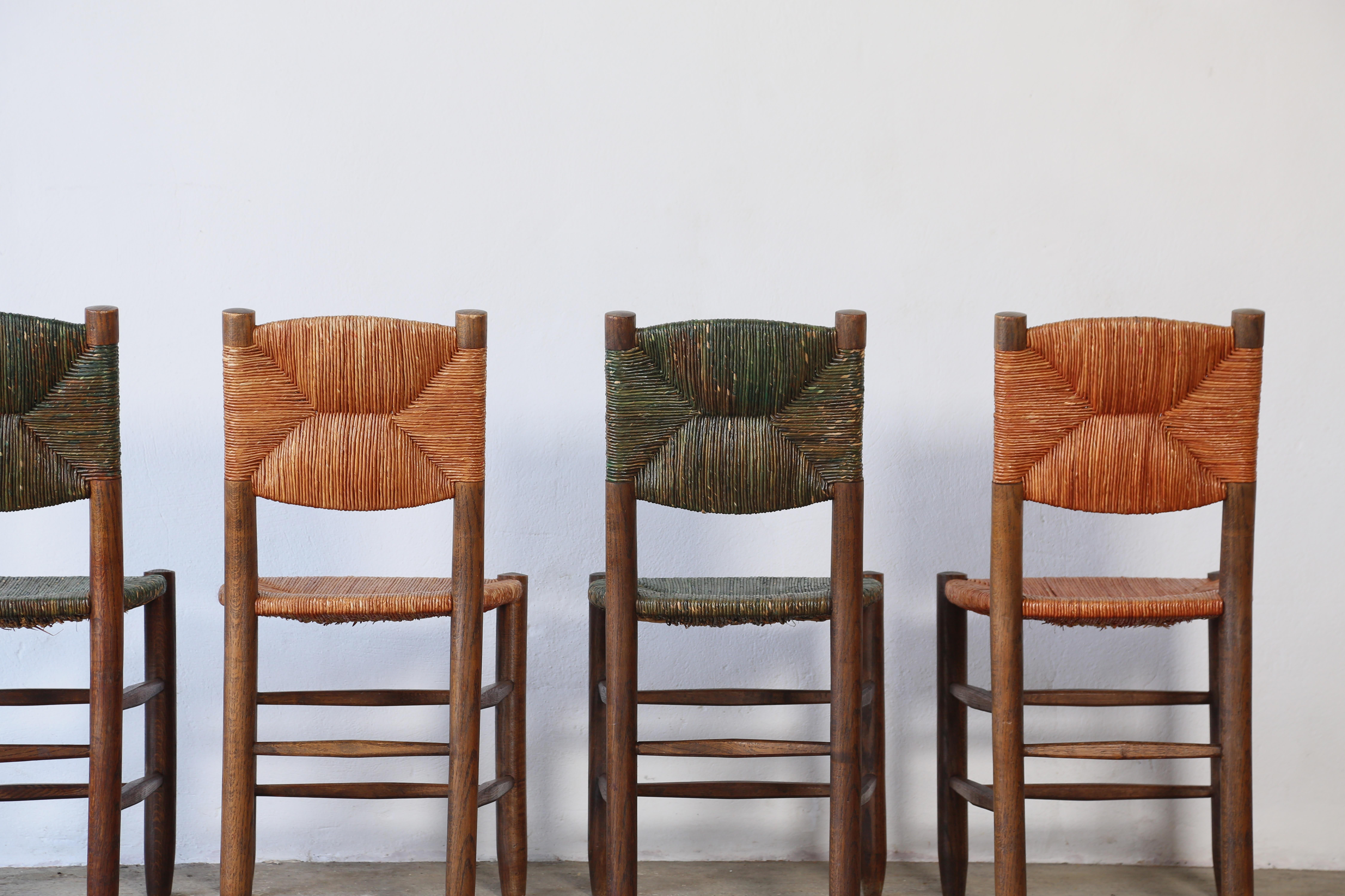 Superbo set di sedie Bauche modello 19 di Charlotte Perriand, Francia, anni '50 In condizioni buone in vendita a LEWES, GB
