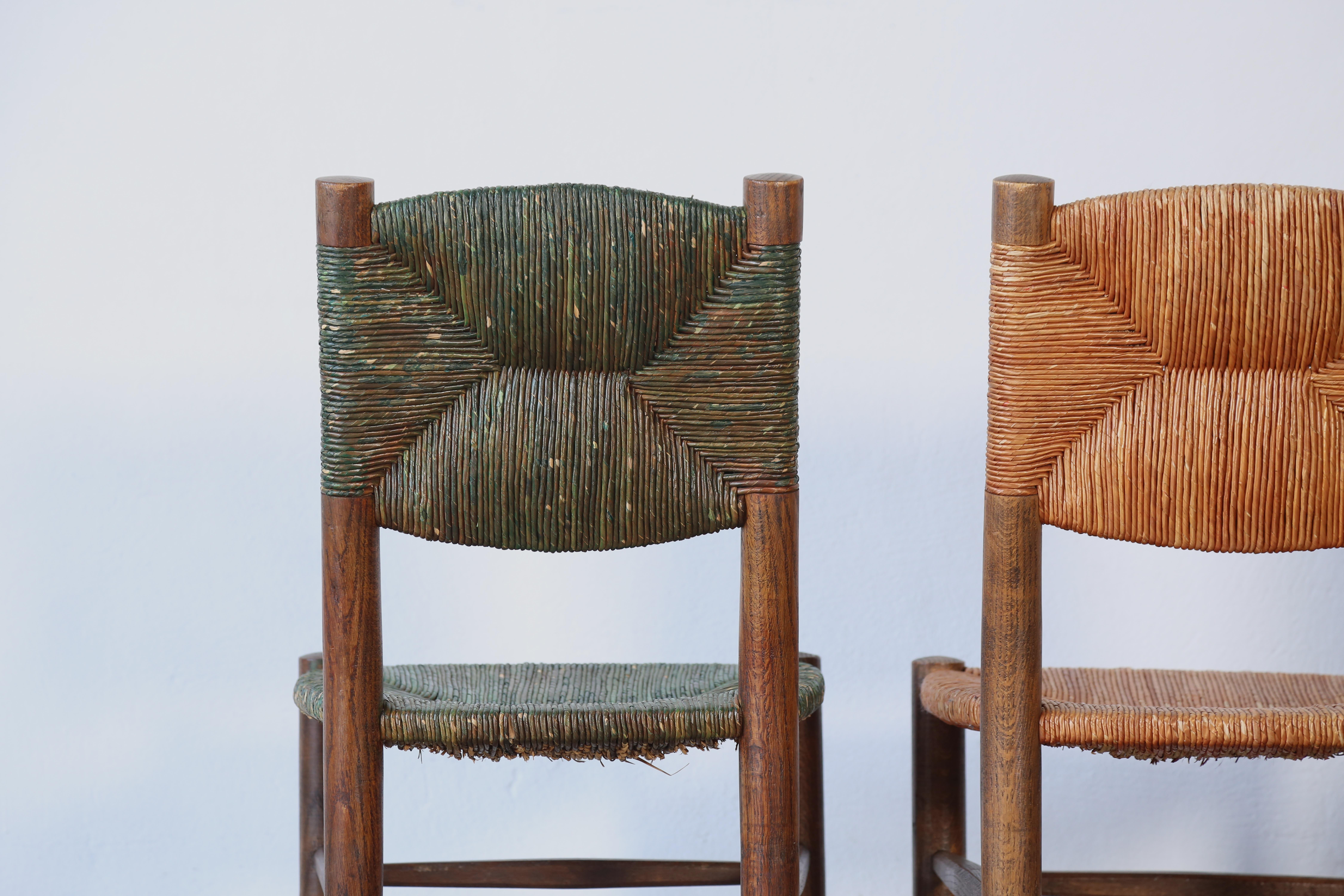 XX secolo Superbo set di sedie Bauche modello 19 di Charlotte Perriand, Francia, anni '50 in vendita