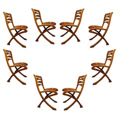 Vintage Superb Set of Eight Dining Chairs Craft Modern