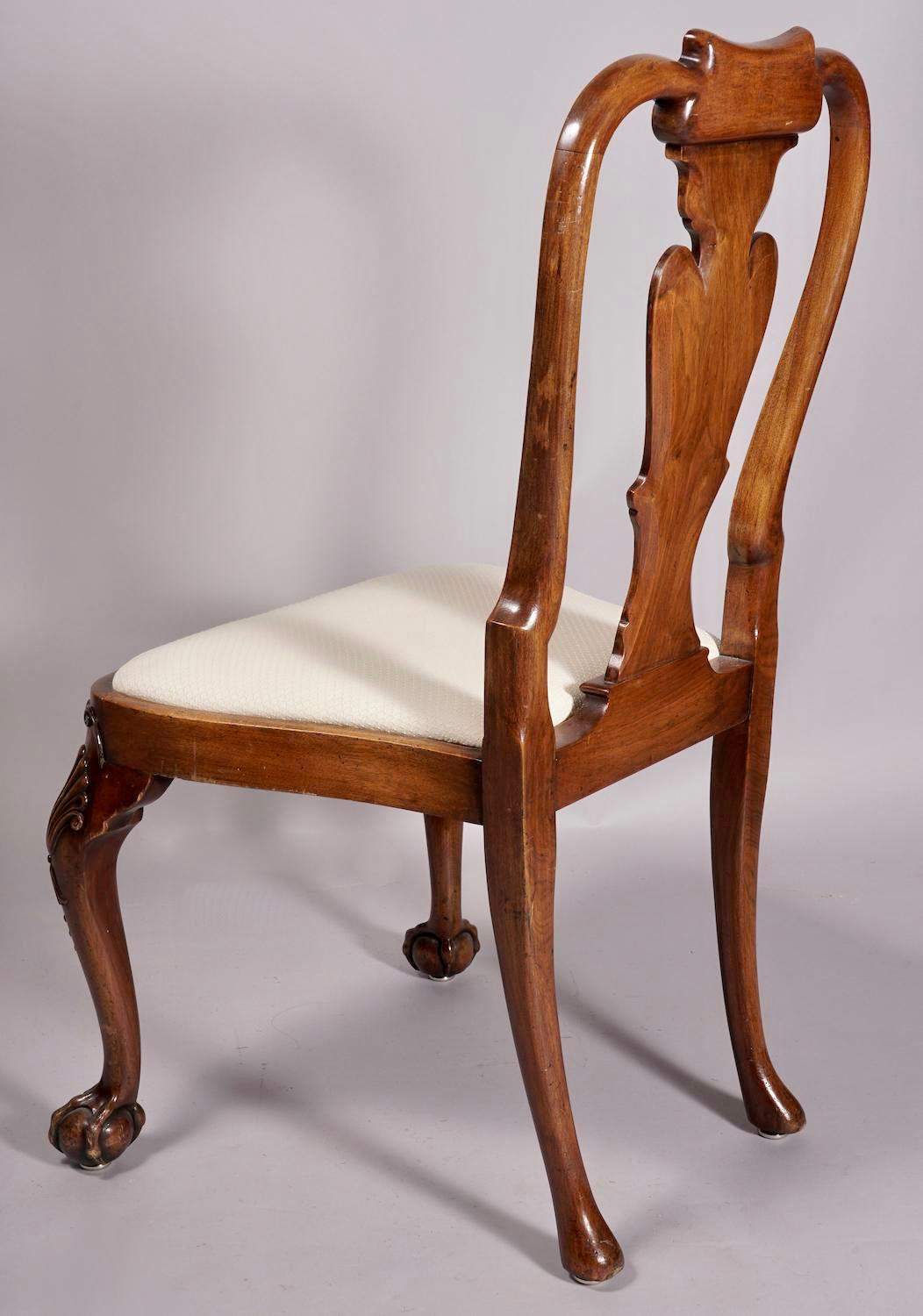 Superb Set of Eight George II Style Walnut Dining Chairs For Sale 2