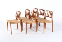 Superb Set Of Six Niels Otto Moller Teak Model 79 Dining Chairs *FREE DELIVERY