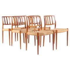 Superb Set Of Six Niels Otto Moller Teak Model 79 Dining Chairs *FREE DELIVERY