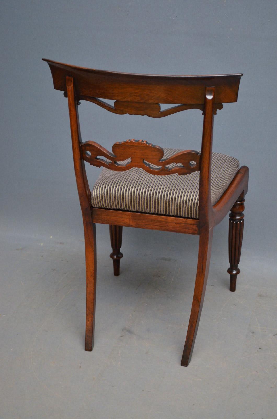 Superb Set of Six William IV Rosewood Dining Chairs 5