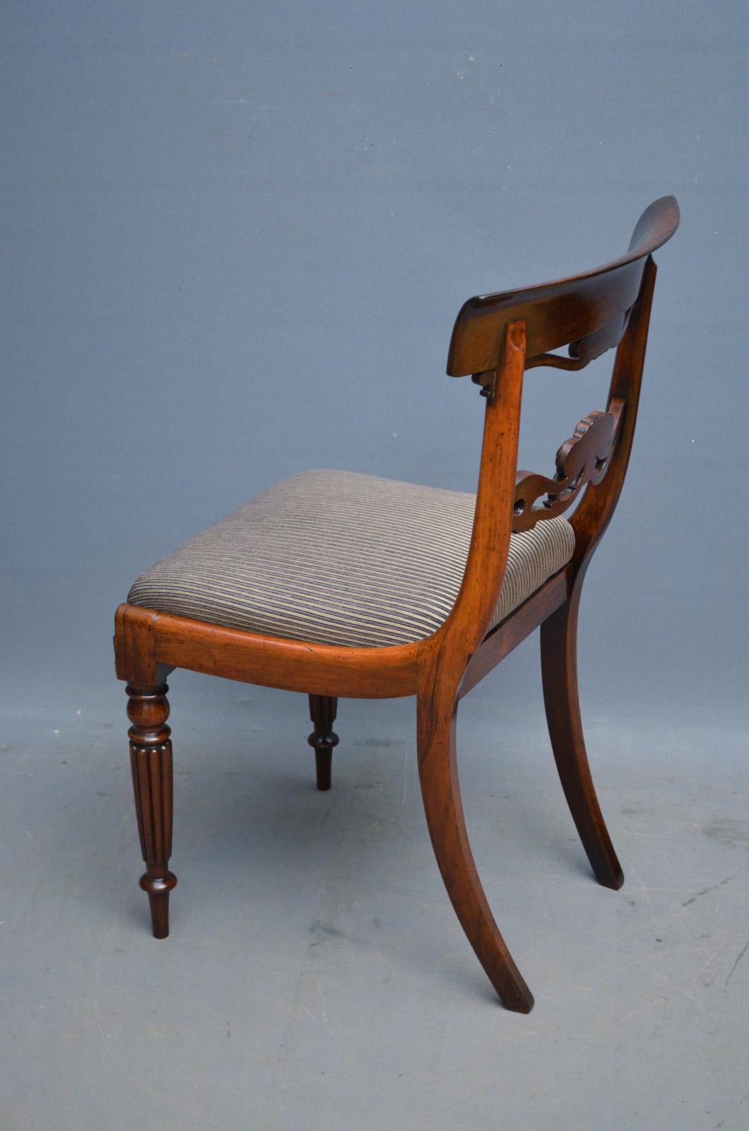 Superb Set of Six William IV Rosewood Dining Chairs 4