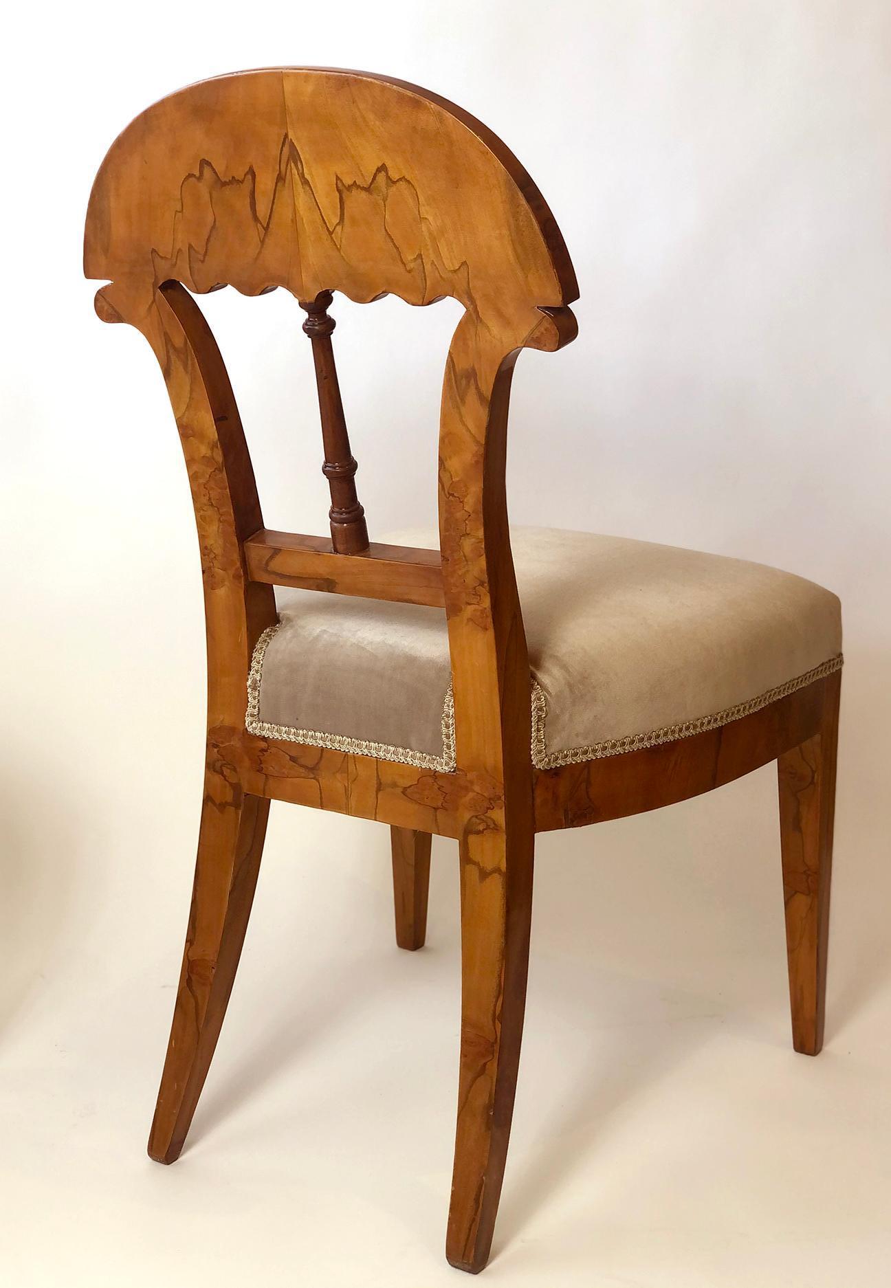 Austrian Superb Set of Ten Viennese Biedermeier Dining/ Side Chairs, Josef Danhauser For Sale