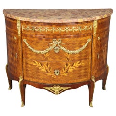 Superb Signed French 19th Century Louis VX Style Breche D' Alep Marble Top