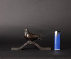 Superb Signed Japanese Bronze Bird Okimono