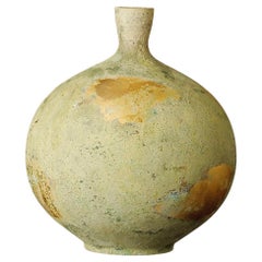 Superbo vaso in bronzo giapponese firmato da Isao - Periodo Showa, XX secolo