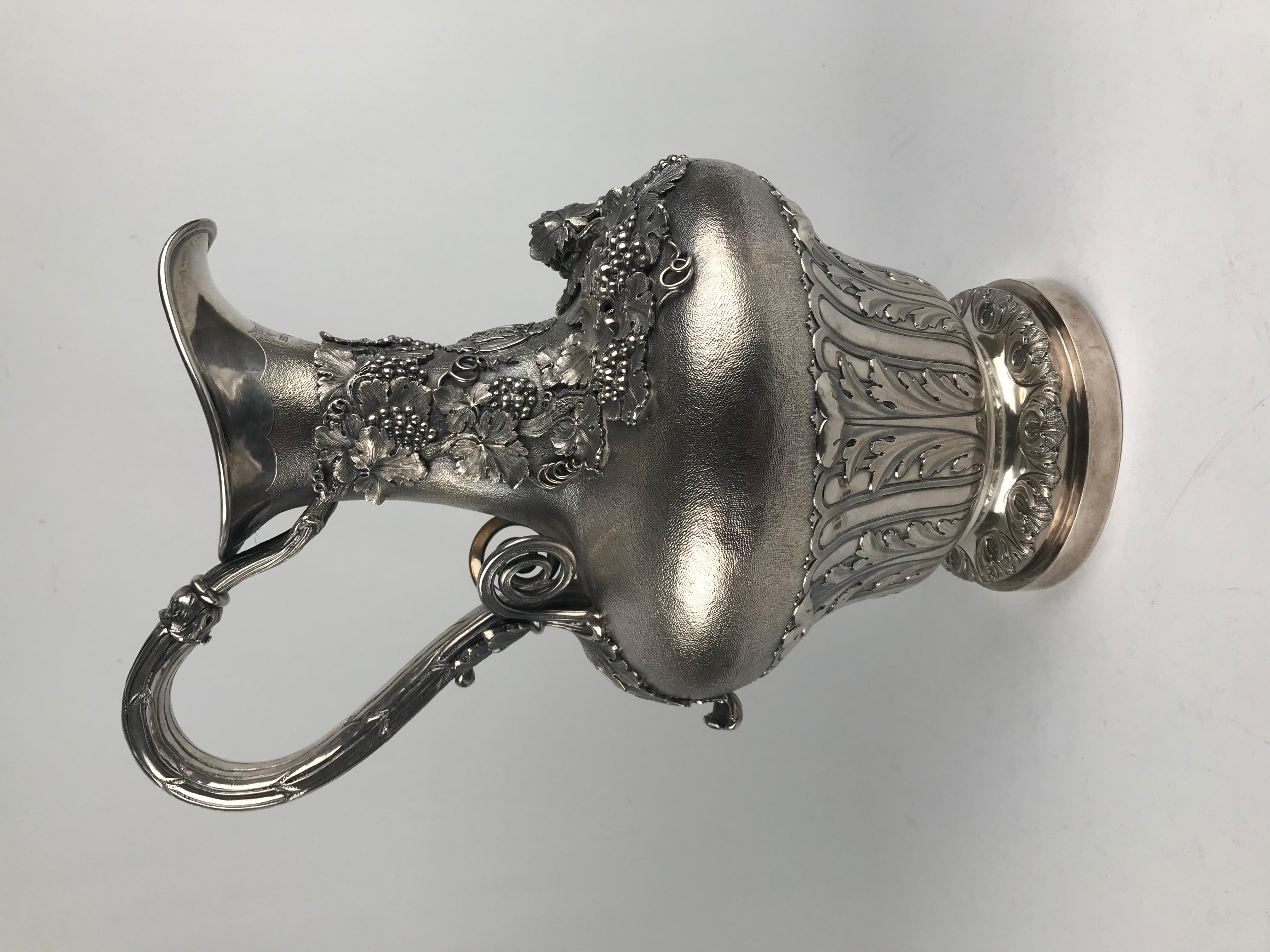 Superb Sterling Silver Early 19th Century Wine Jug London 1832 5