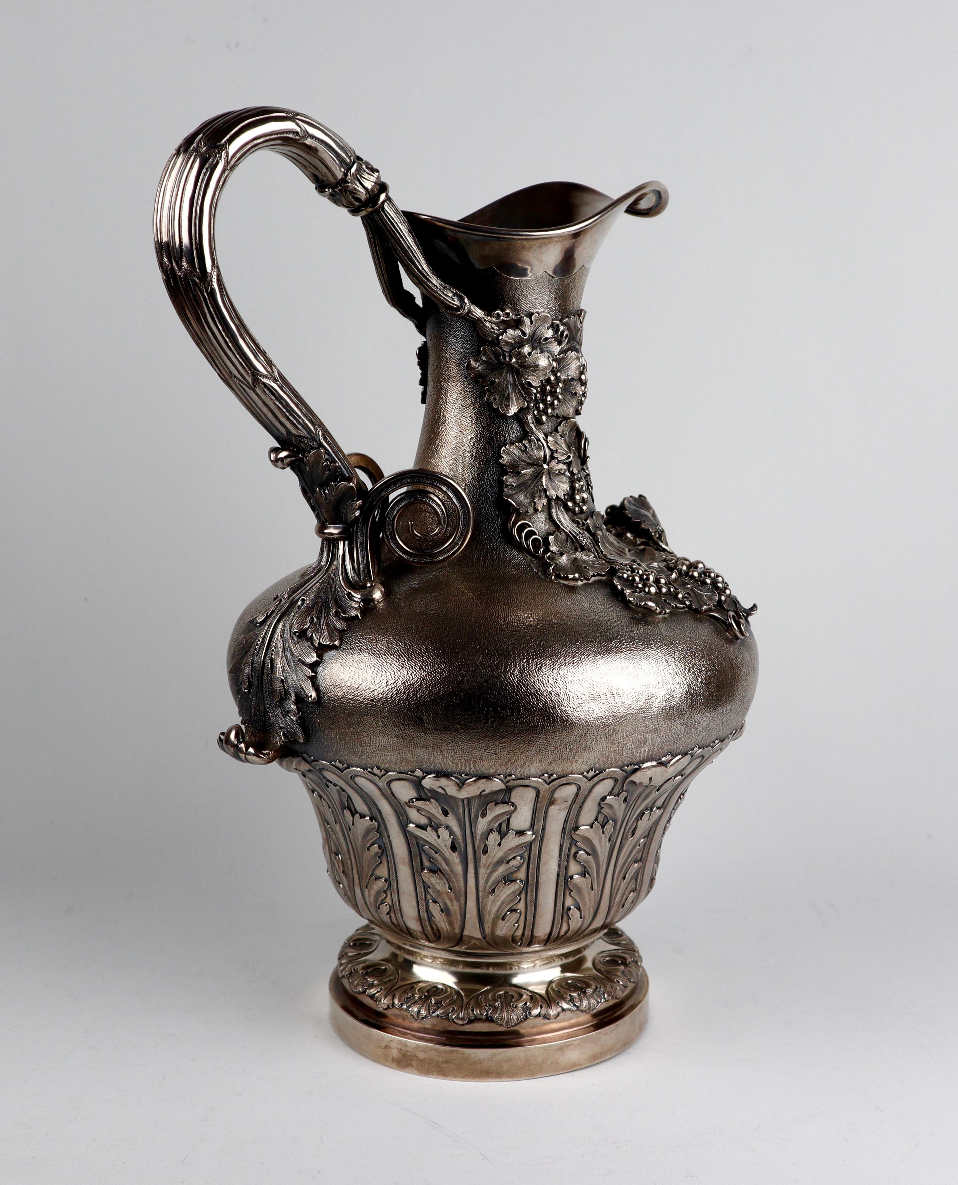 Mid-19th Century Superb Sterling Silver Early 19th Century Wine Jug London 1832