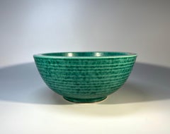 Superb Stylised Fish Bowl, Applied Silver, Wilhelm Kage, Argenta, Gustavsberg