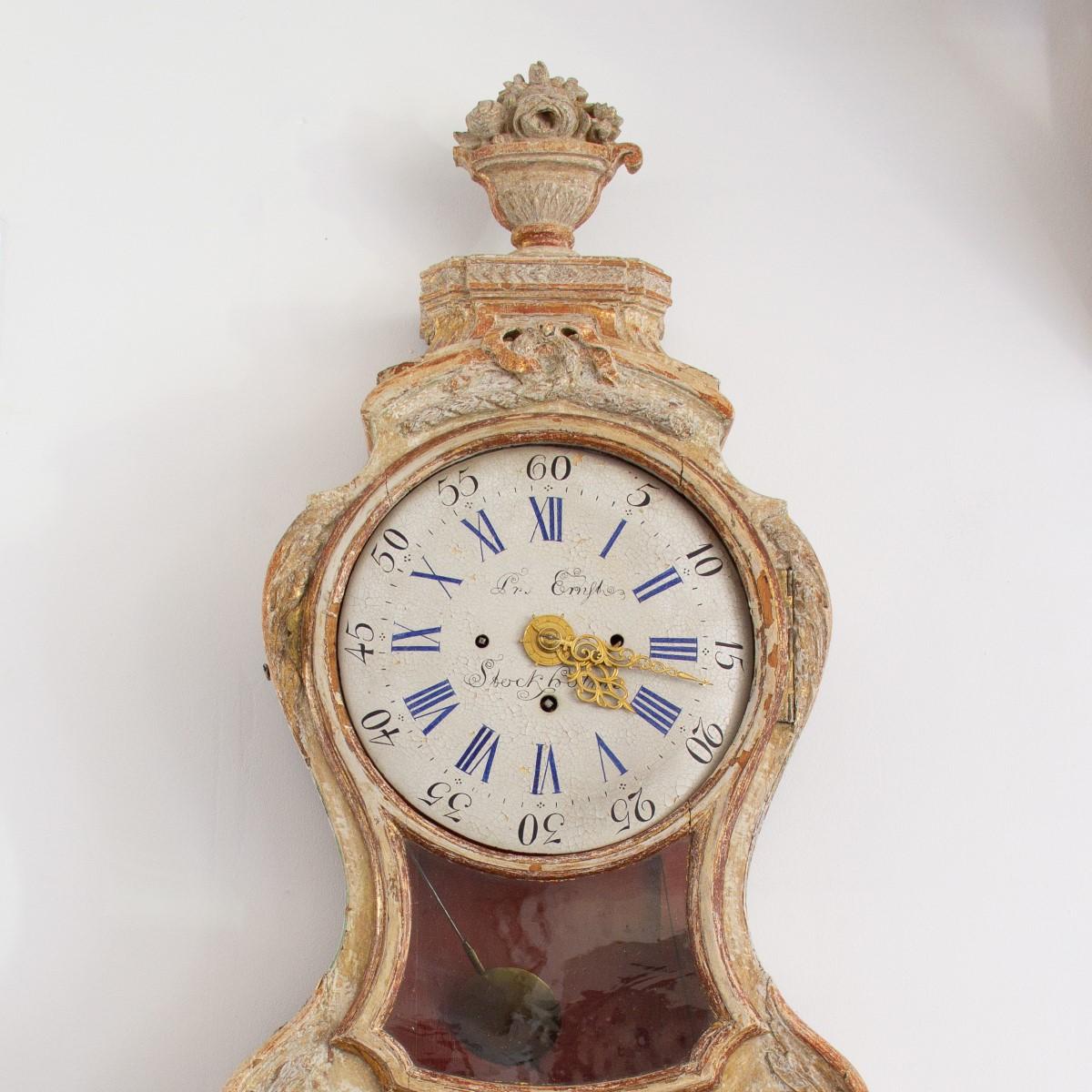 A Superb Swedish Rococo Cartel Clock with Bracket circa 1760 5