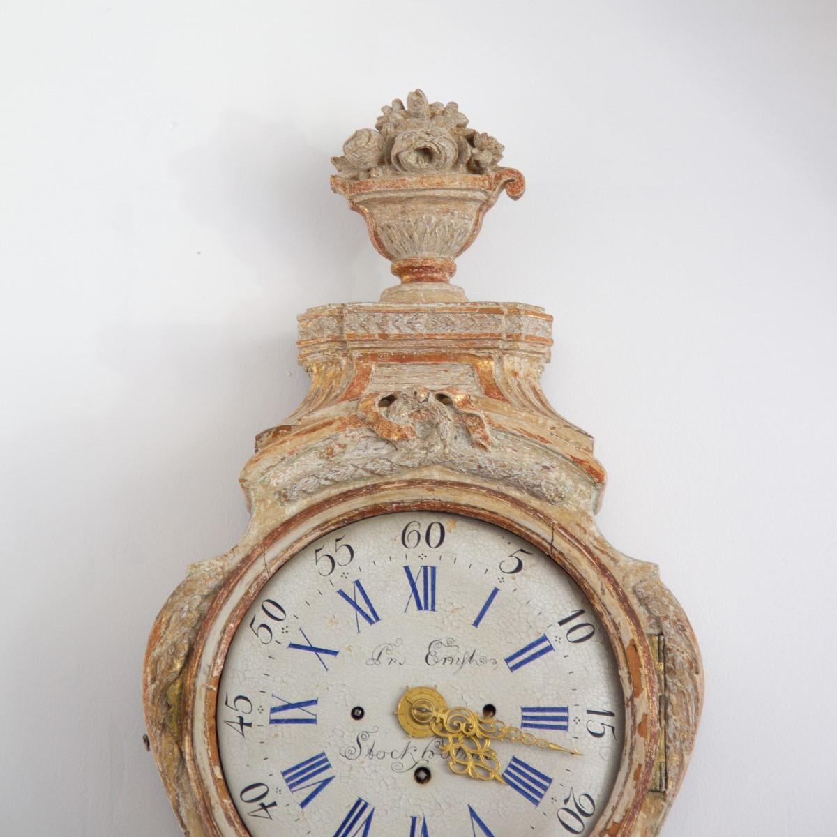 A Superb Swedish Rococo Cartel Clock with Bracket circa 1760 1