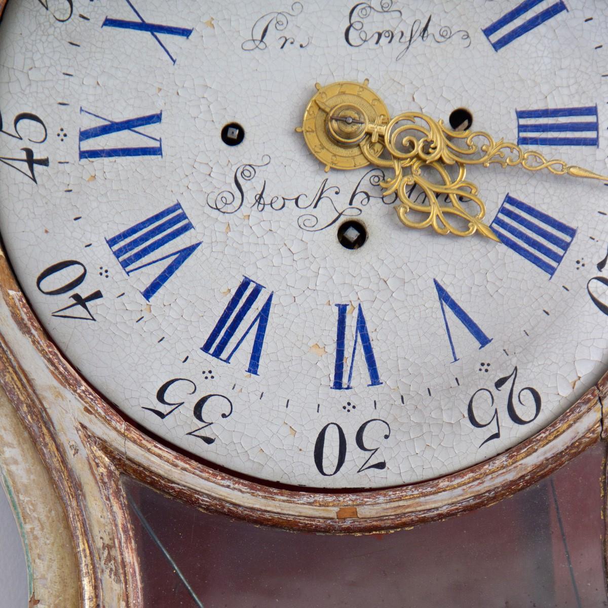 A Superb Swedish Rococo Cartel Clock with Bracket circa 1760 3