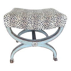 Superb Swedish Style Leopard Foot Stool