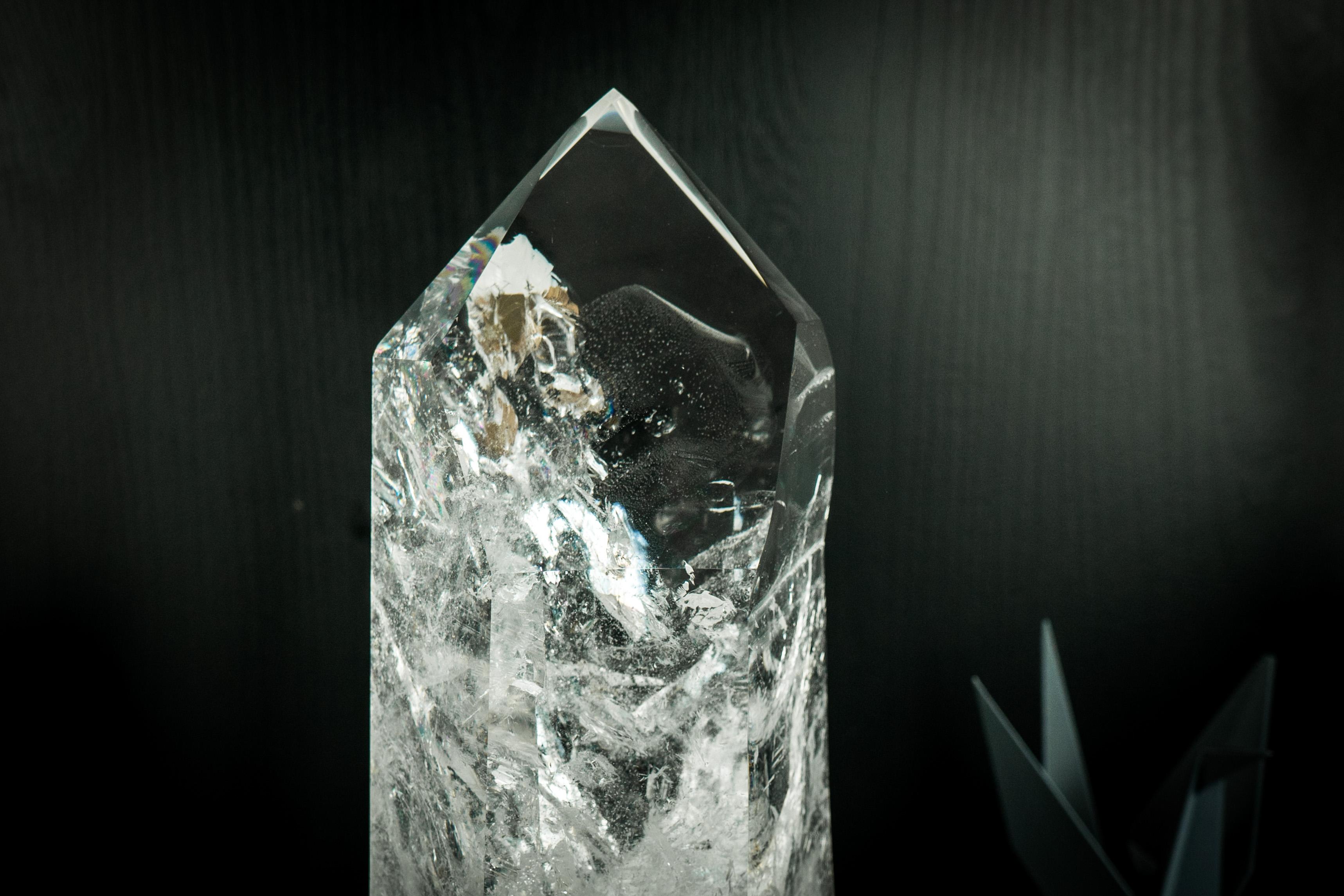 Magnífico Obelisco Alto de Cristal de Cuarzo Lemuriano, Torre de Cristal de Cuarzo, Diamantina en venta 7