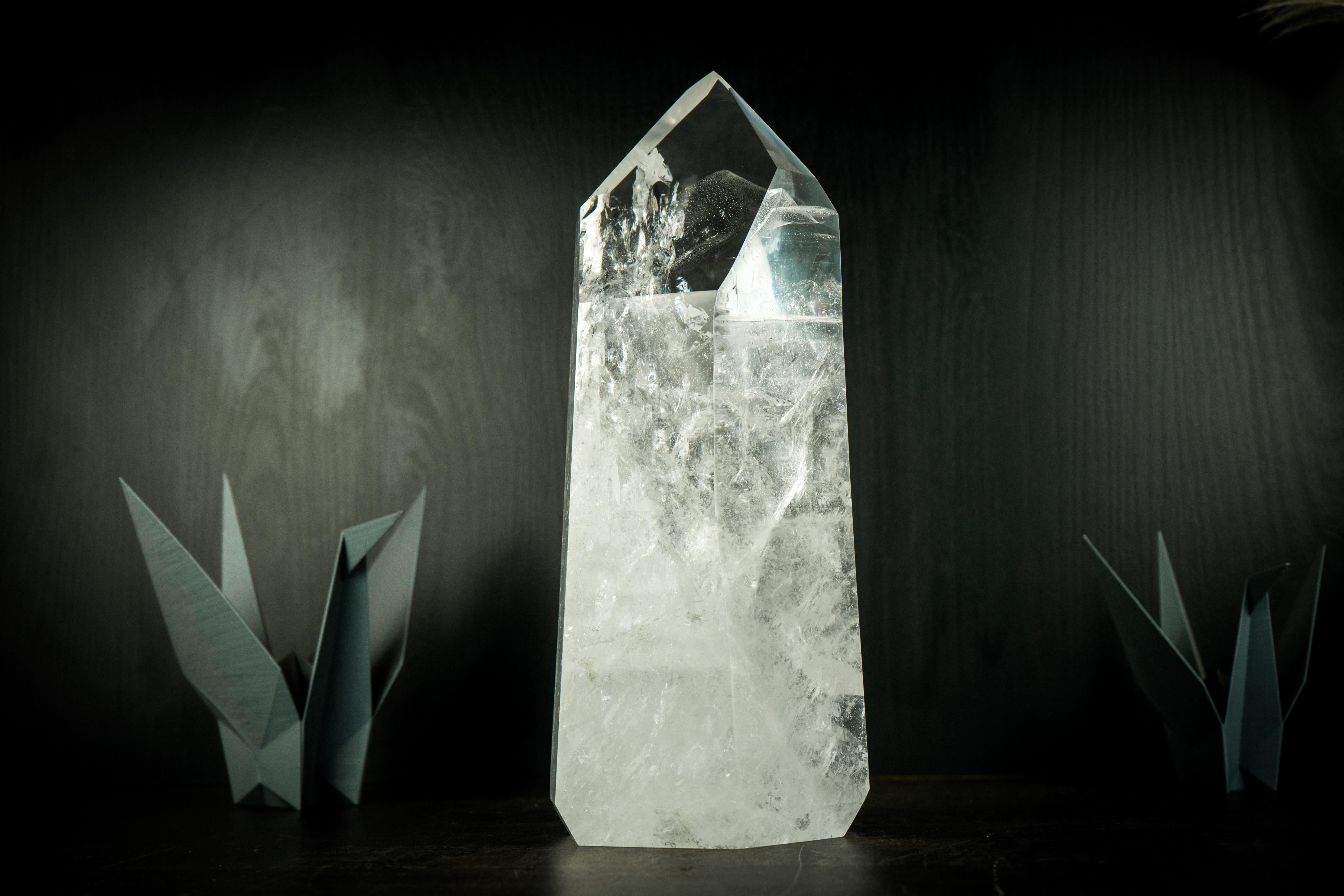 Magnífico Obelisco Alto de Cristal de Cuarzo Lemuriano, Torre de Cristal de Cuarzo, Diamantina en Nuevo estado para la venta en Ametista Do Sul, BR