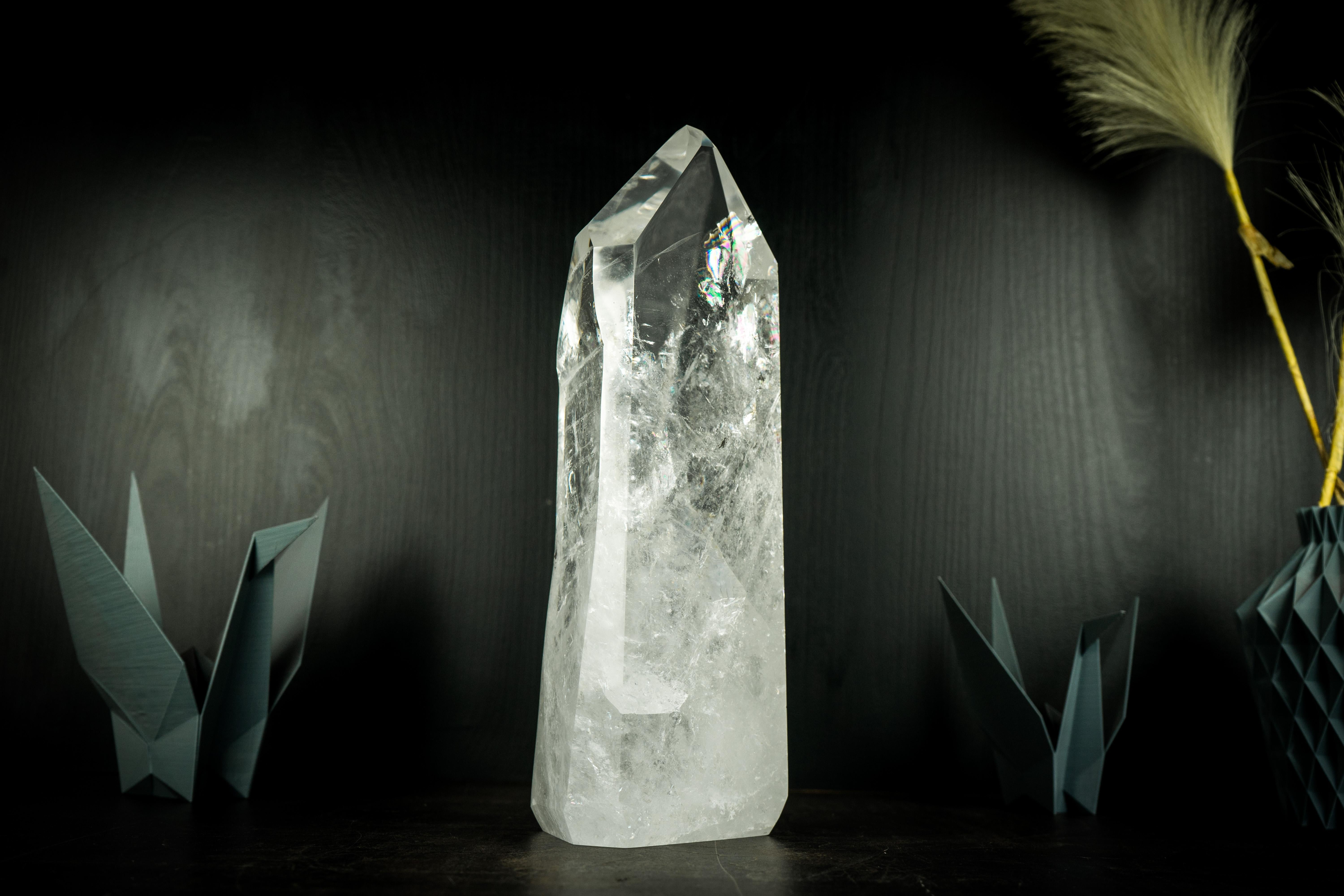Magnífico Obelisco Alto de Cristal de Cuarzo Lemuriano, Torre de Cristal de Cuarzo, Diamantina en venta 2