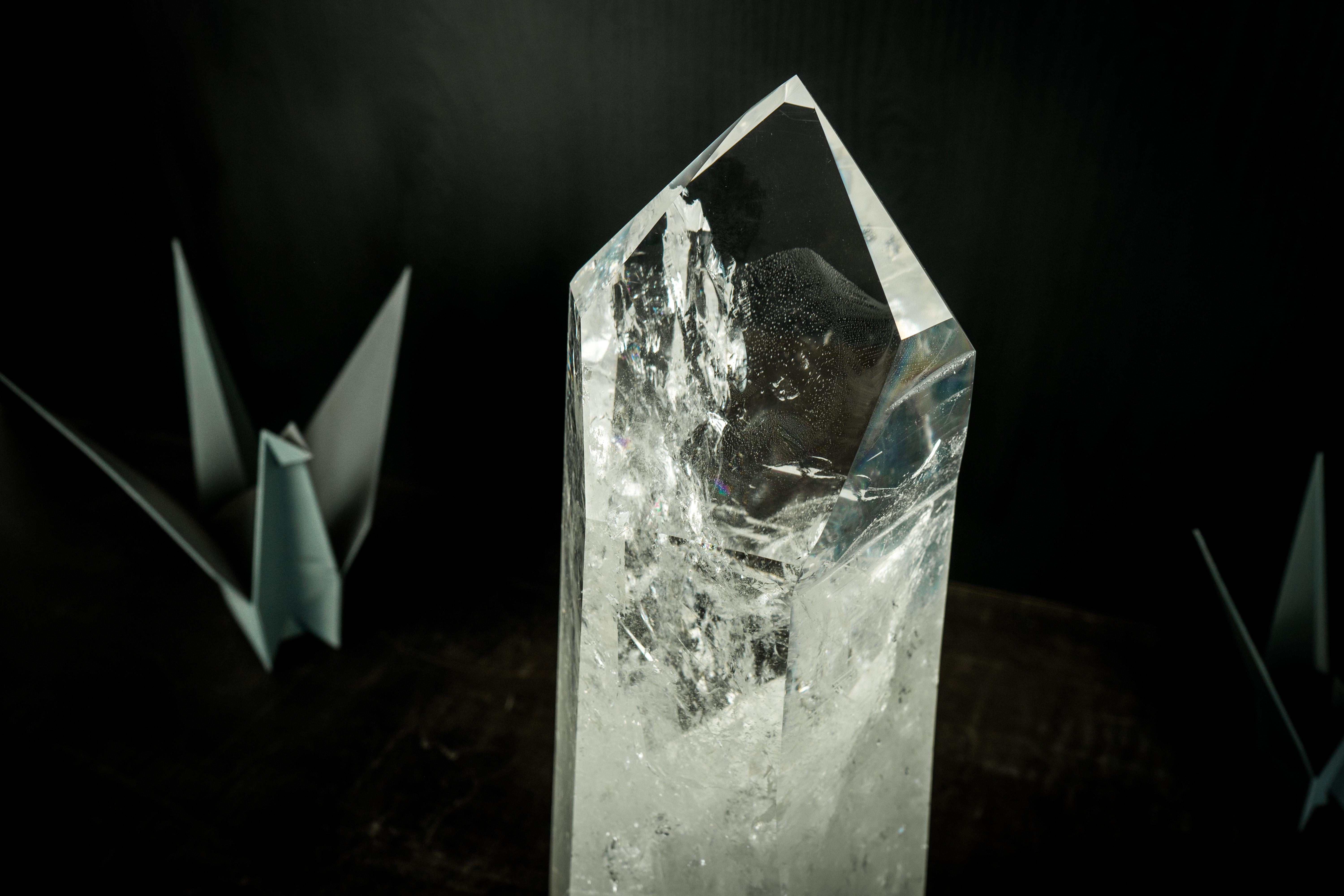 Magnífico Obelisco Alto de Cristal de Cuarzo Lemuriano, Torre de Cristal de Cuarzo, Diamantina en venta 4