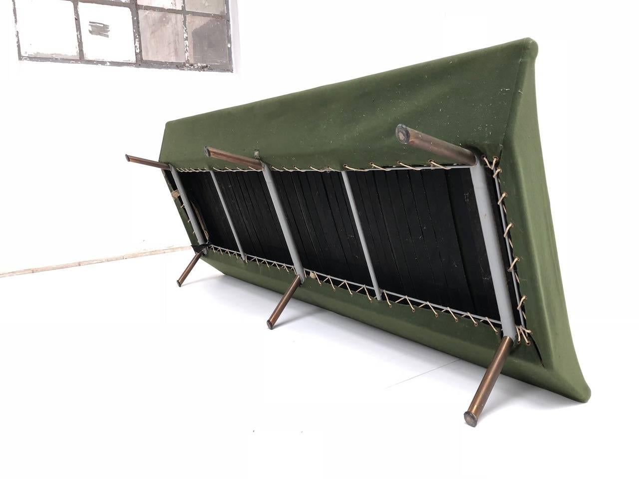 Superb 'Triennale' Brass Leg Daybed by Zanuso for Arflex, 1951, Original Labels 6