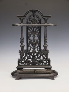 Victorian Cast Iron Umbrella Stand, Neo-Classical Design, 19th Century