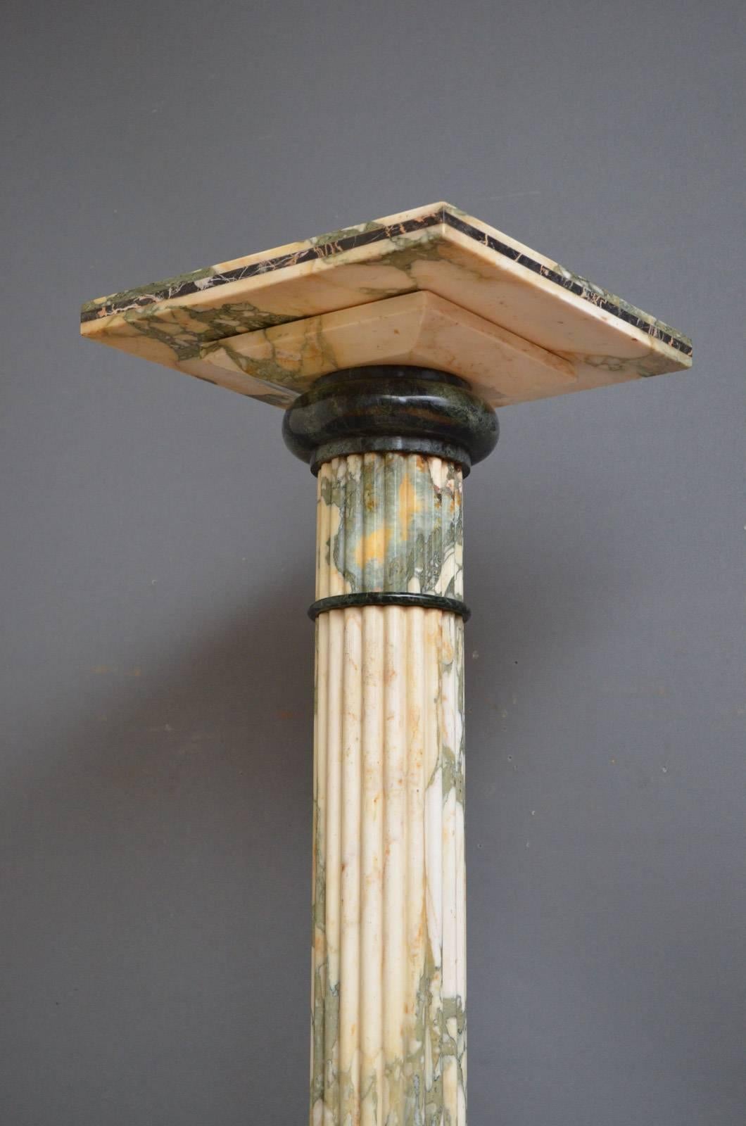 Superb Victorian Marble Column 2