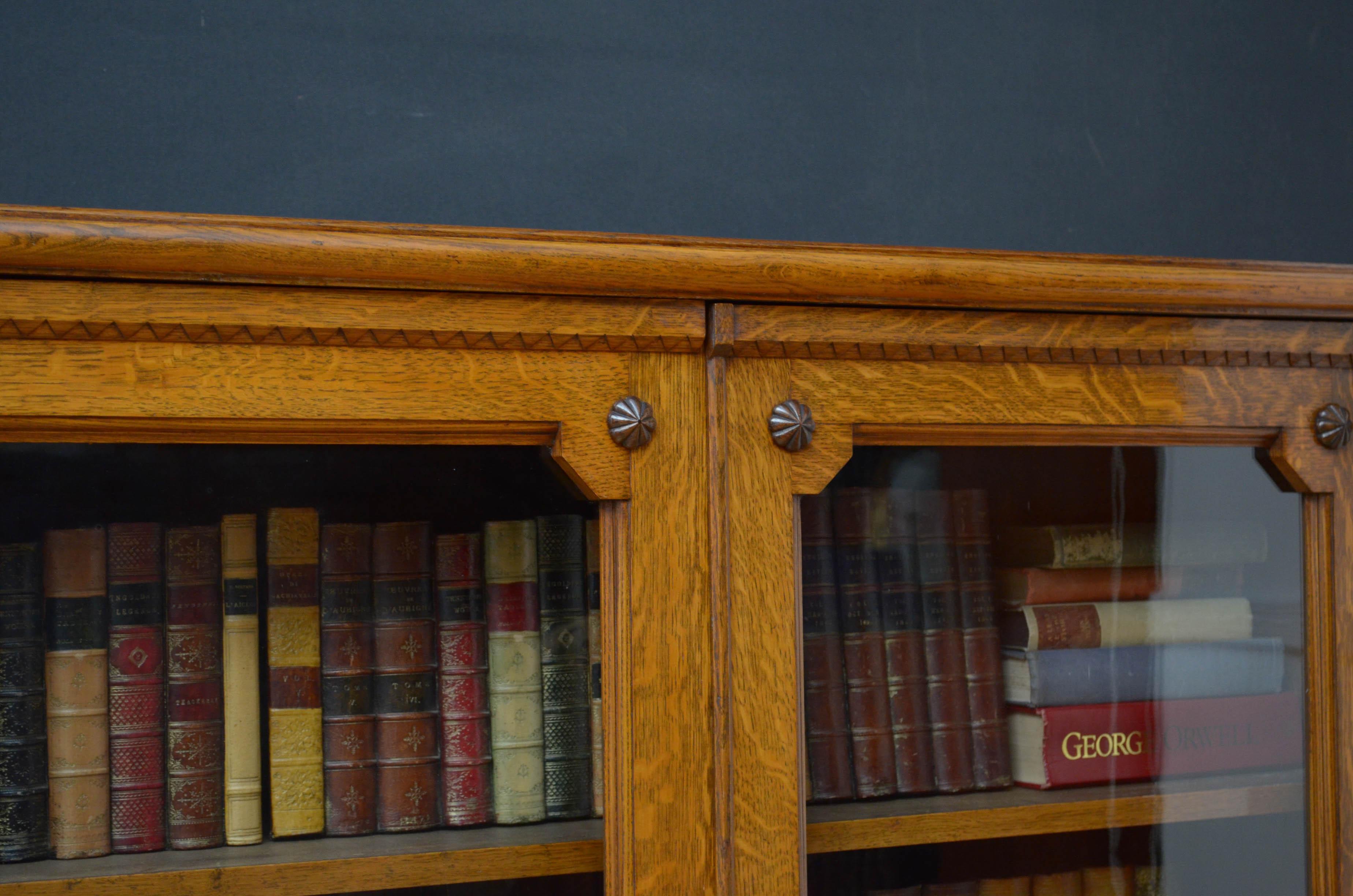 Superb Victorian Oak Bookcase 3