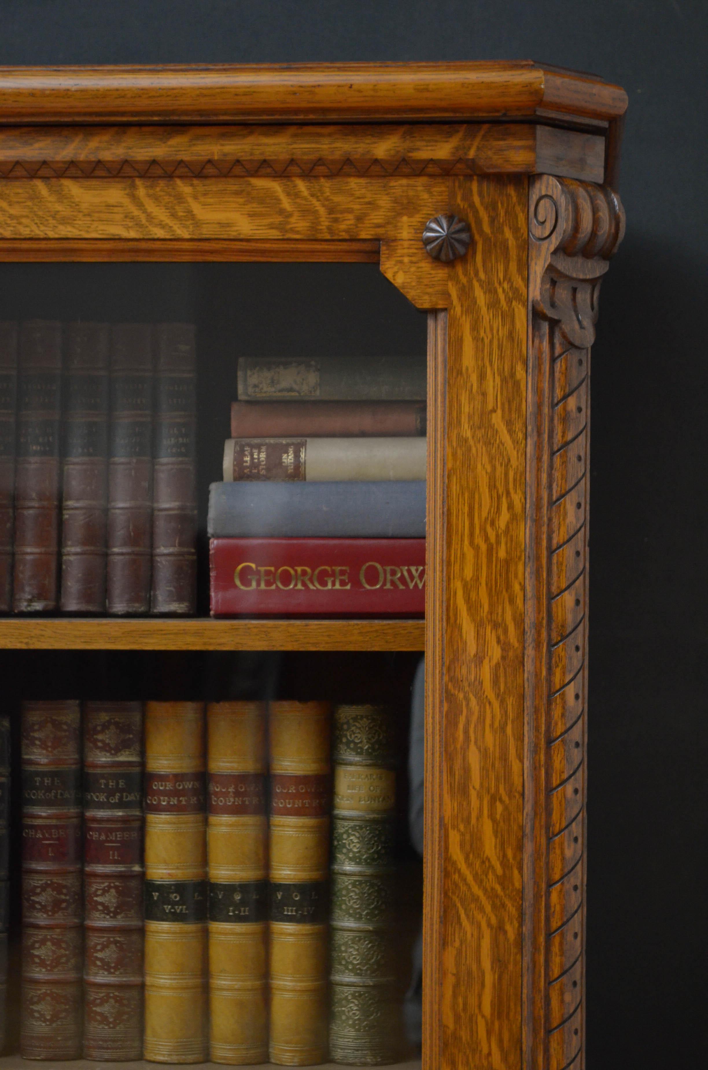 Superb Victorian Oak Bookcase 4