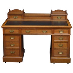 Antique Superb Victorian Oak Desk by Maple & Co.