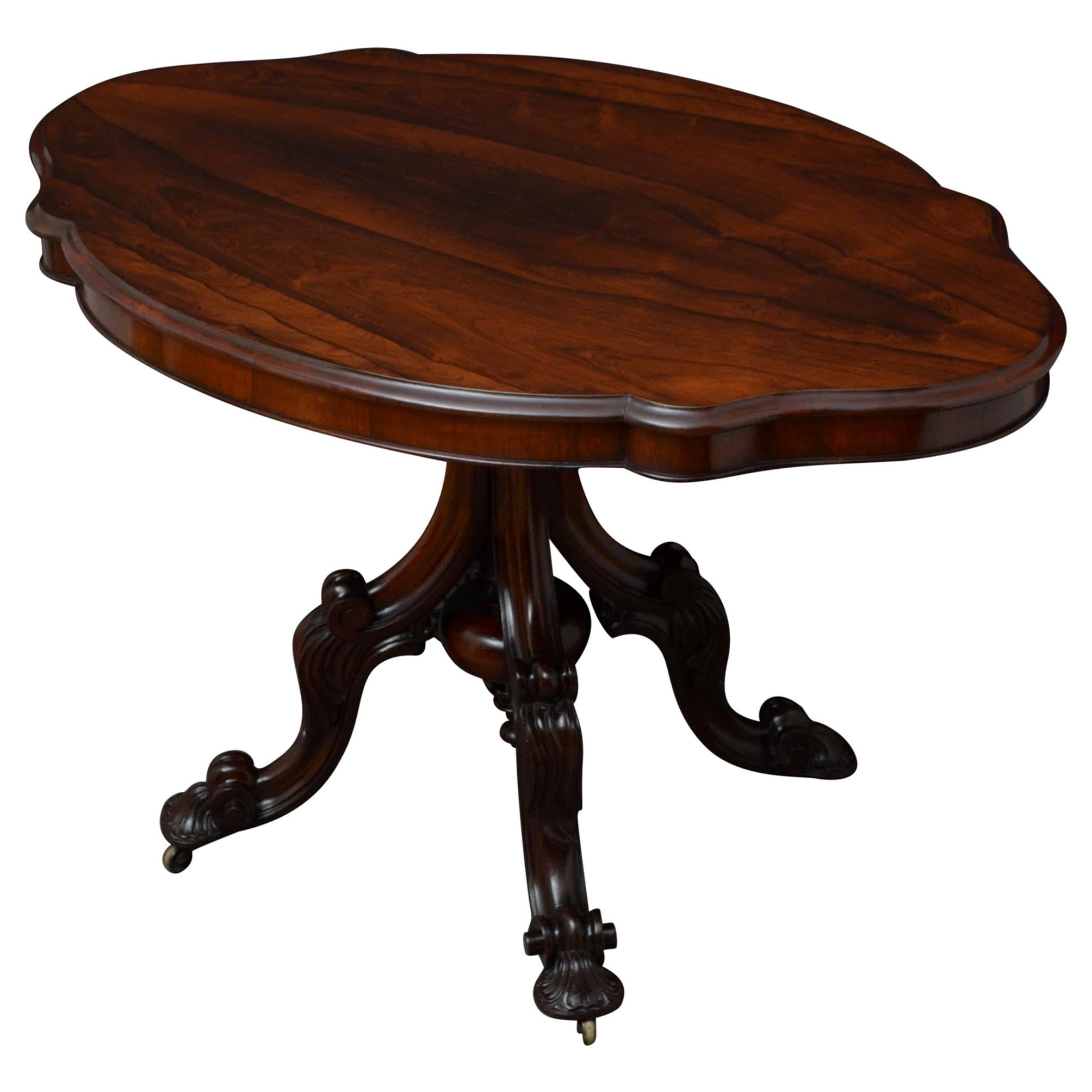 Superb Victorian Rosewood Centre Table