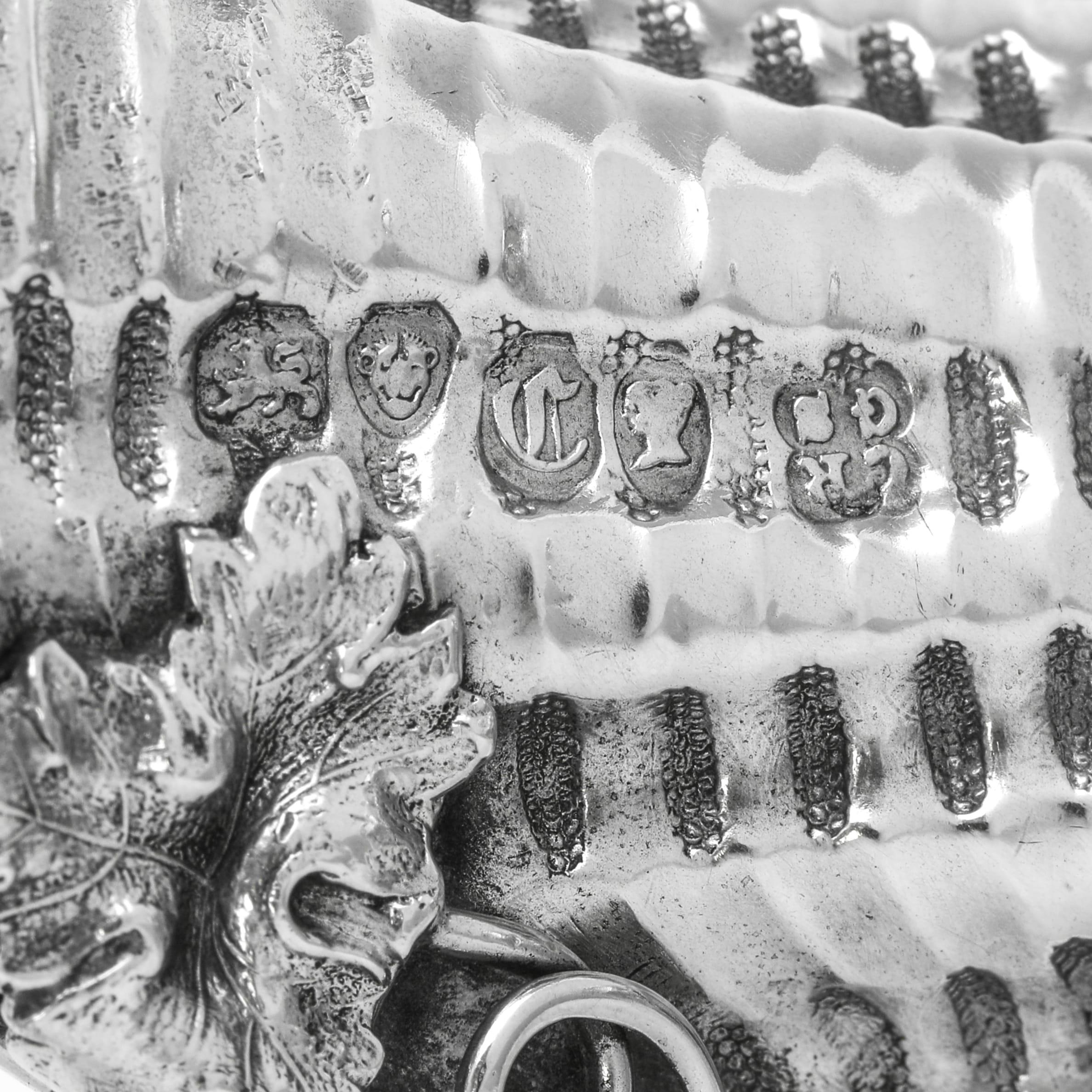 Superbe cruche à claret victorienne en argent et verre par Rawlings & Sumner, 1838 en vente 1