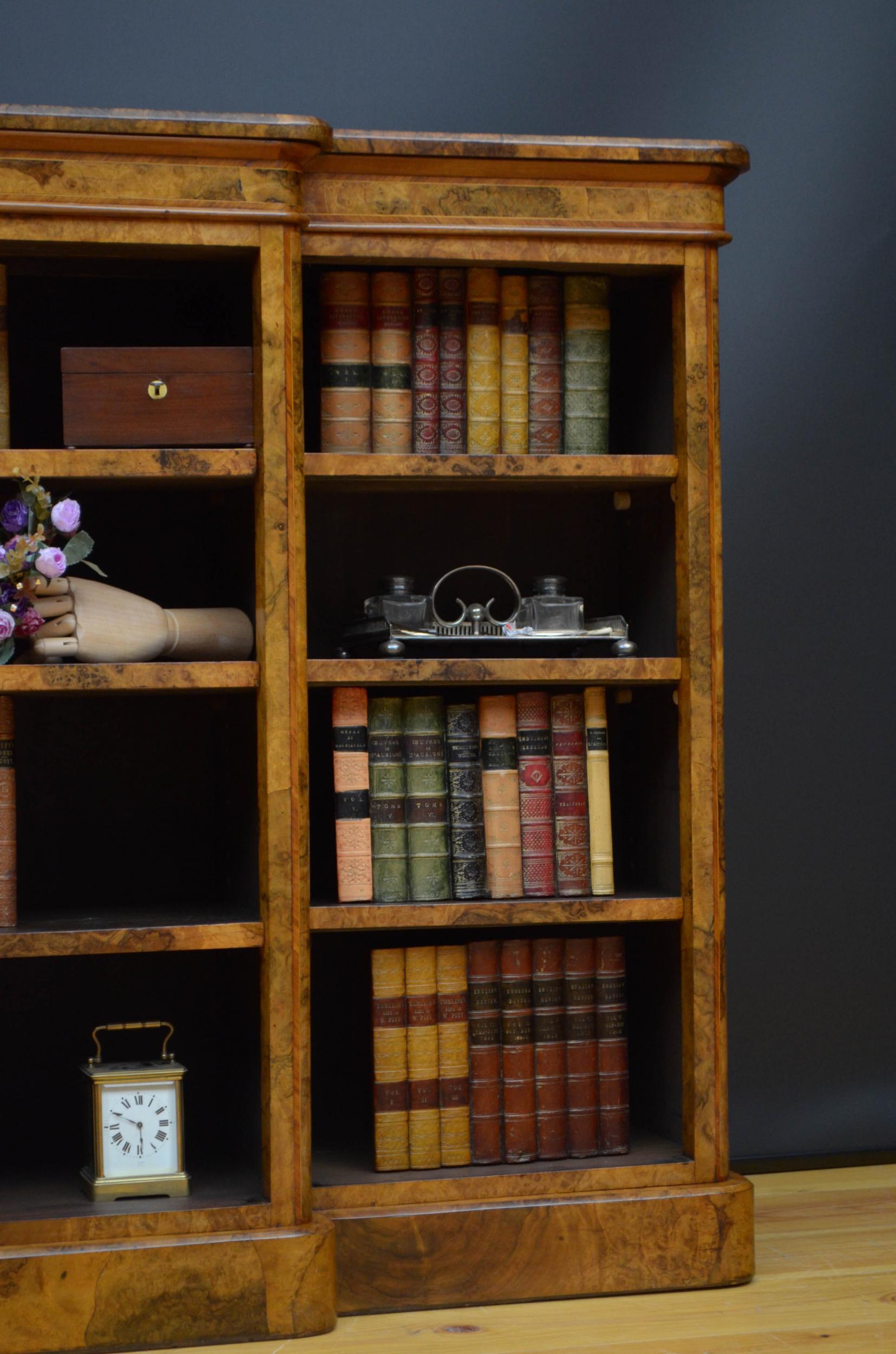 Superb Victorian Walnut Bookcase 6