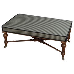 Superb Victorian Walnut Low Stool Coffee Table