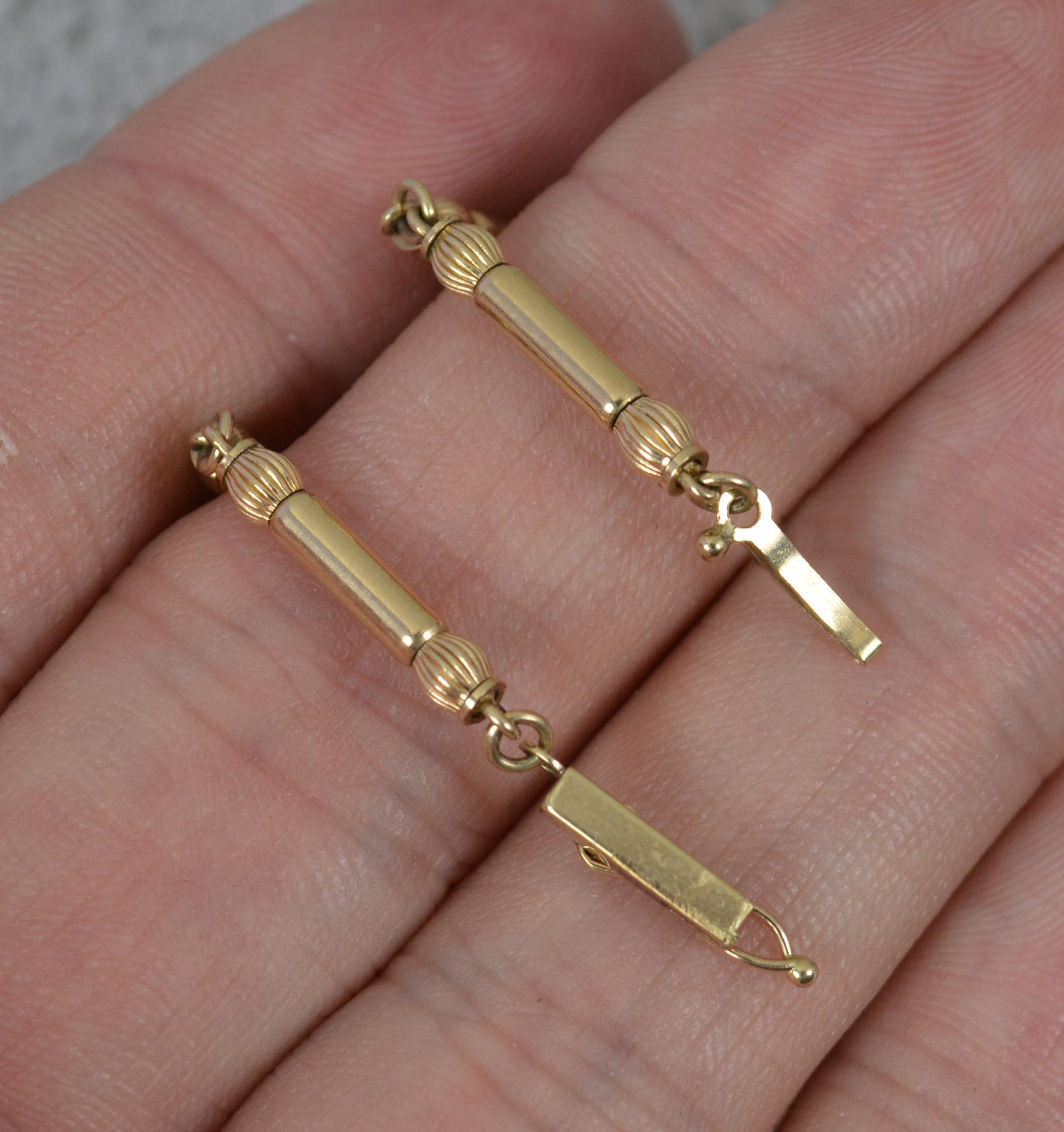 Women's Superb Vintage 9 Carat Gold Fancy Link Chain For Sale