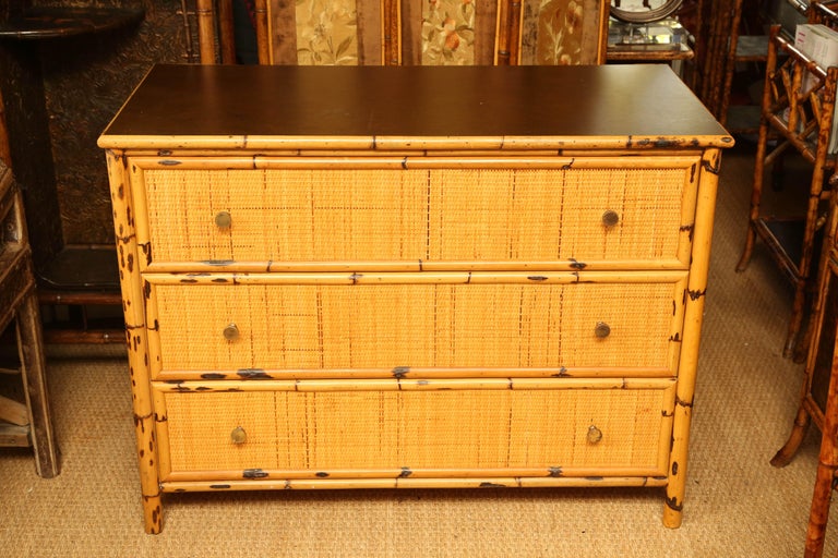 Superb Vintage Bamboo and Rattan Dresser at 1stDibs