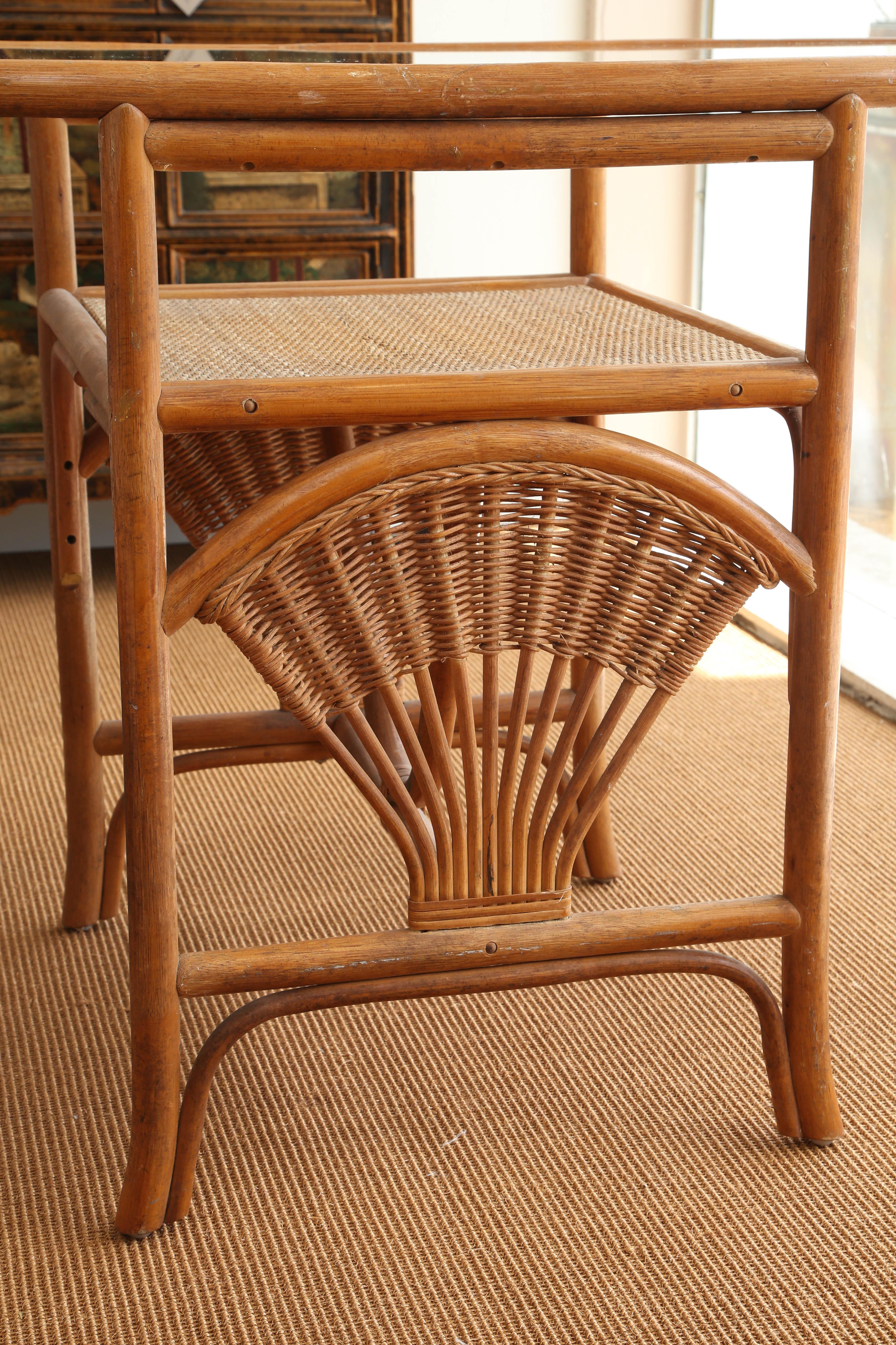 vintage bamboo bistro set