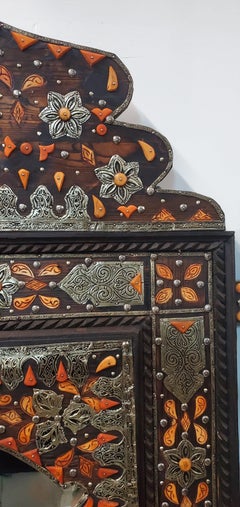 Superb Vintage Moroccan Inlayed Camel Bone Mirror