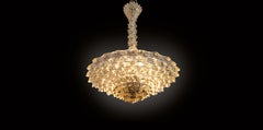Spiked Murano Glass Vintage Cristale Rostrato Chandelier Pendant