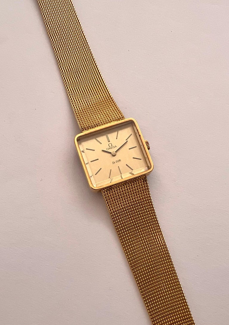Magnifico Omega De Ville Vintage Cuadrado de cuerda manual Reloj nuevo en caja en venta en 1stDibs reloj omega oro anos 70 precio reloj omega oro mujer anos 70 precio reloj