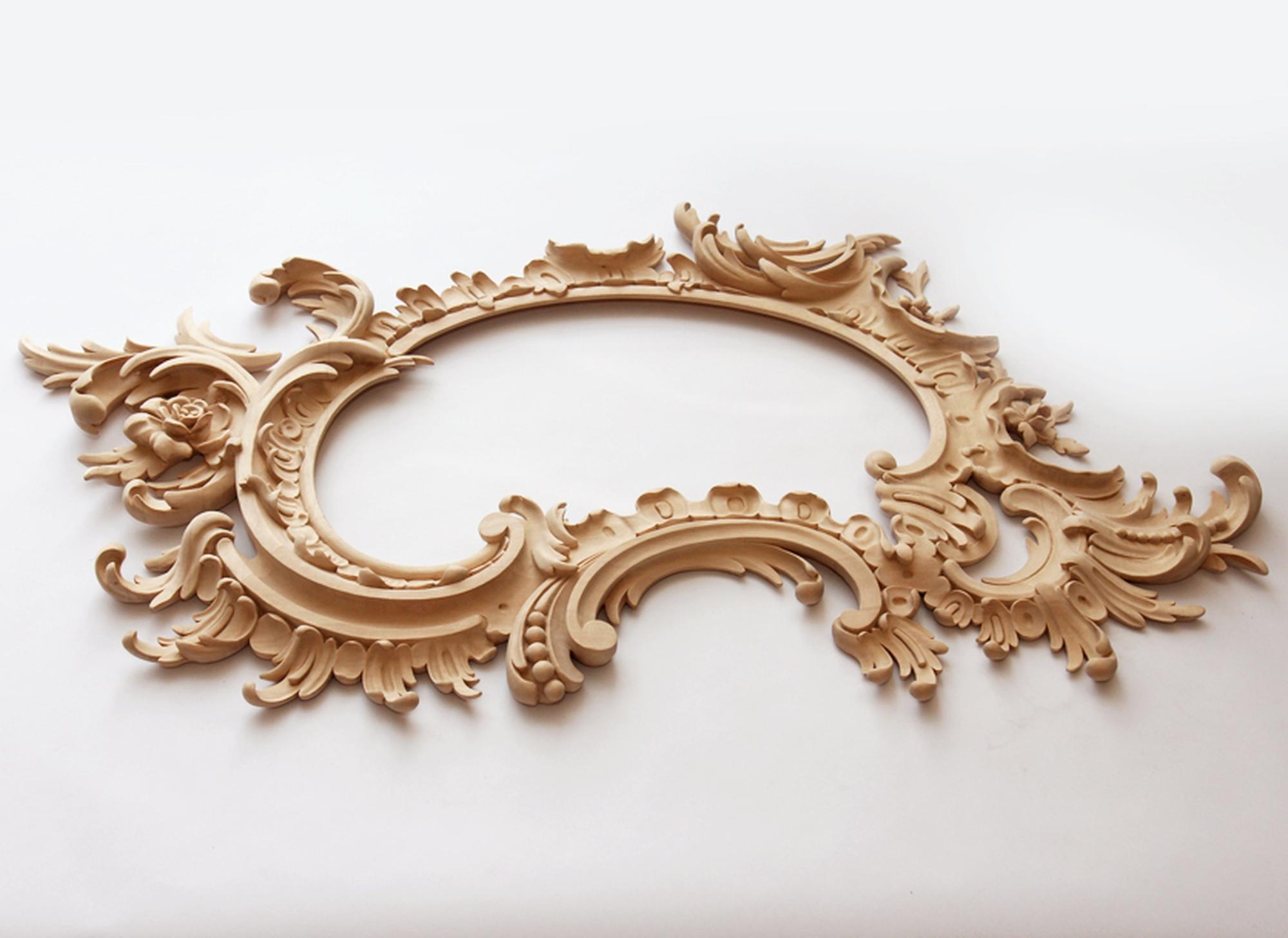 Unfinished high quality wood carving mirror frame from oak or beech of your choice.

>> SKU: RM-016

>> Dimensions (A x B x C):

- 43,82