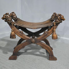 Superb Walnut X Framed Stool